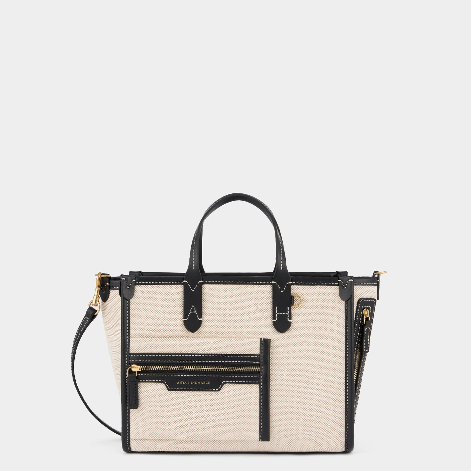 Anya Hindmarch store canvas leather bag tote