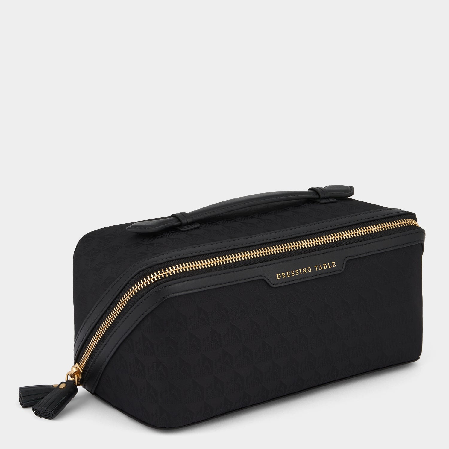 Brown Dressing Table jacquard vanity case, Anya Hindmarch