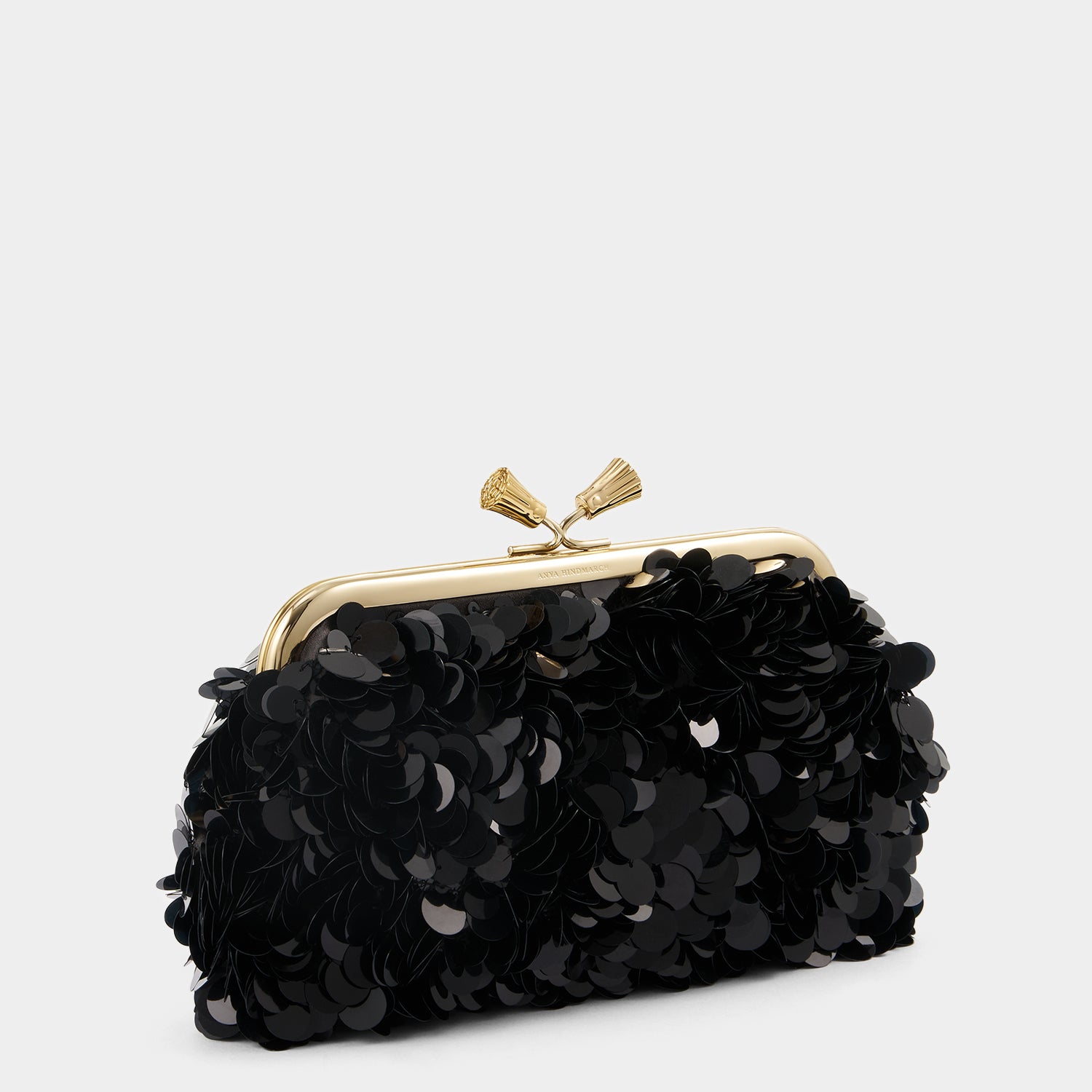 Black embellished clutch sale