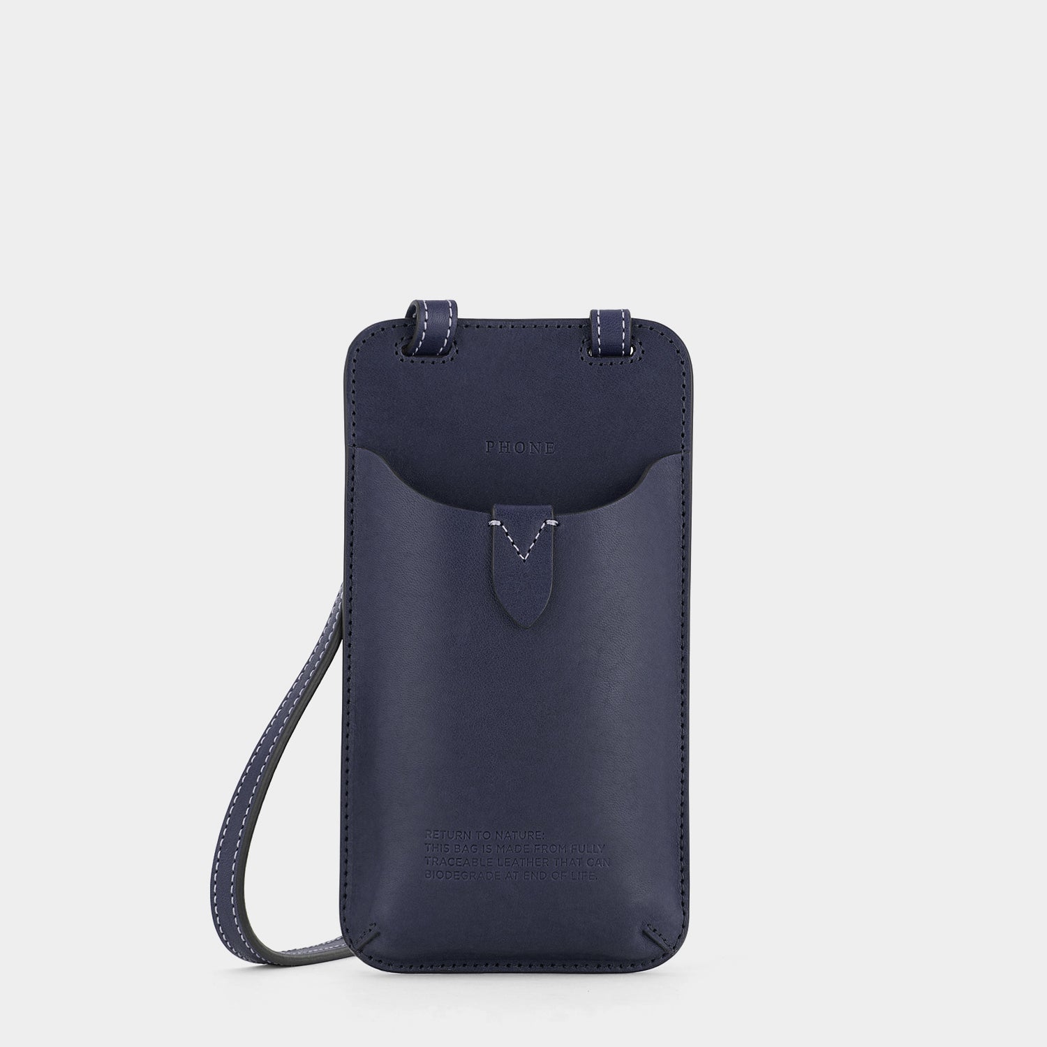 Leather phone discount pouch with strap