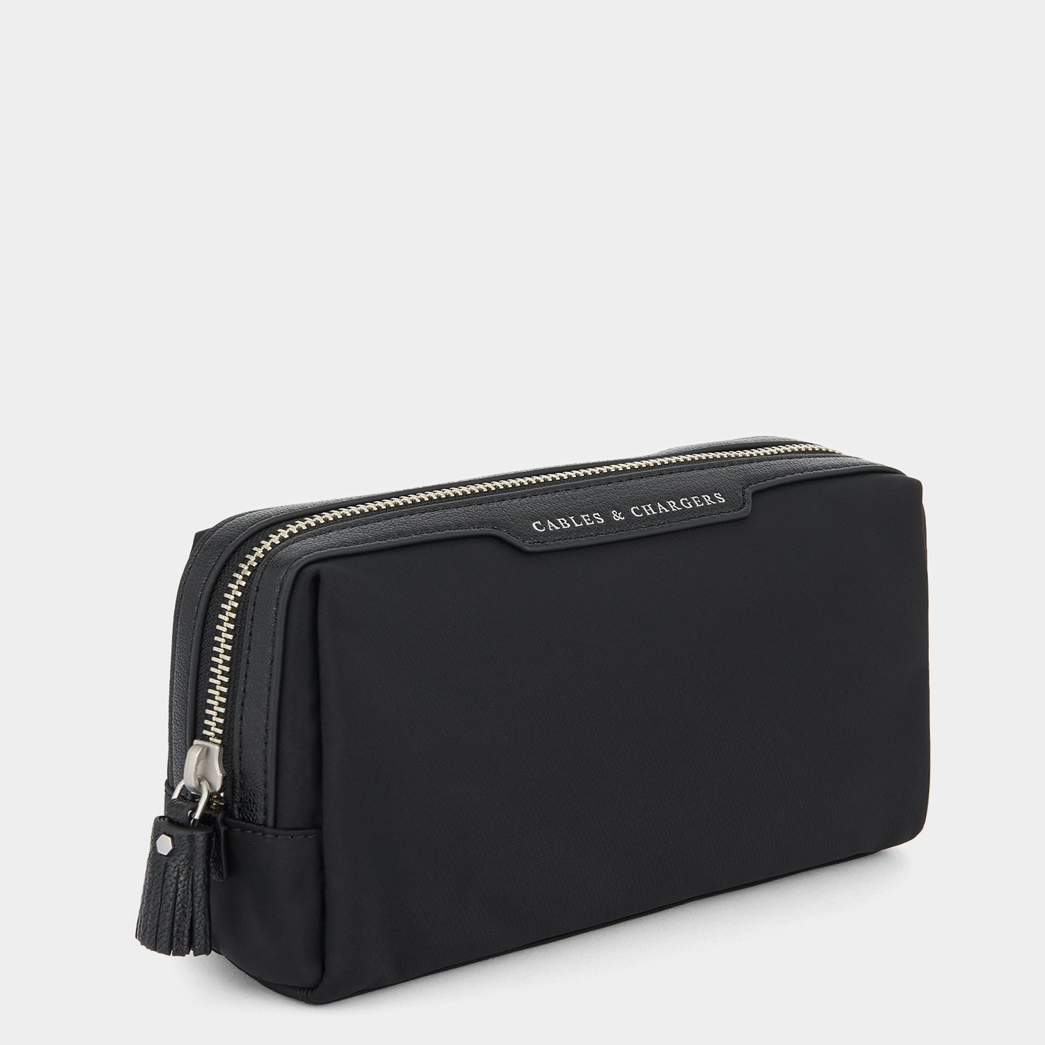 Cables & Chargers Pouch -

          
            Regenerated ECONYL® in Black -
          

          Anya Hindmarch UK
