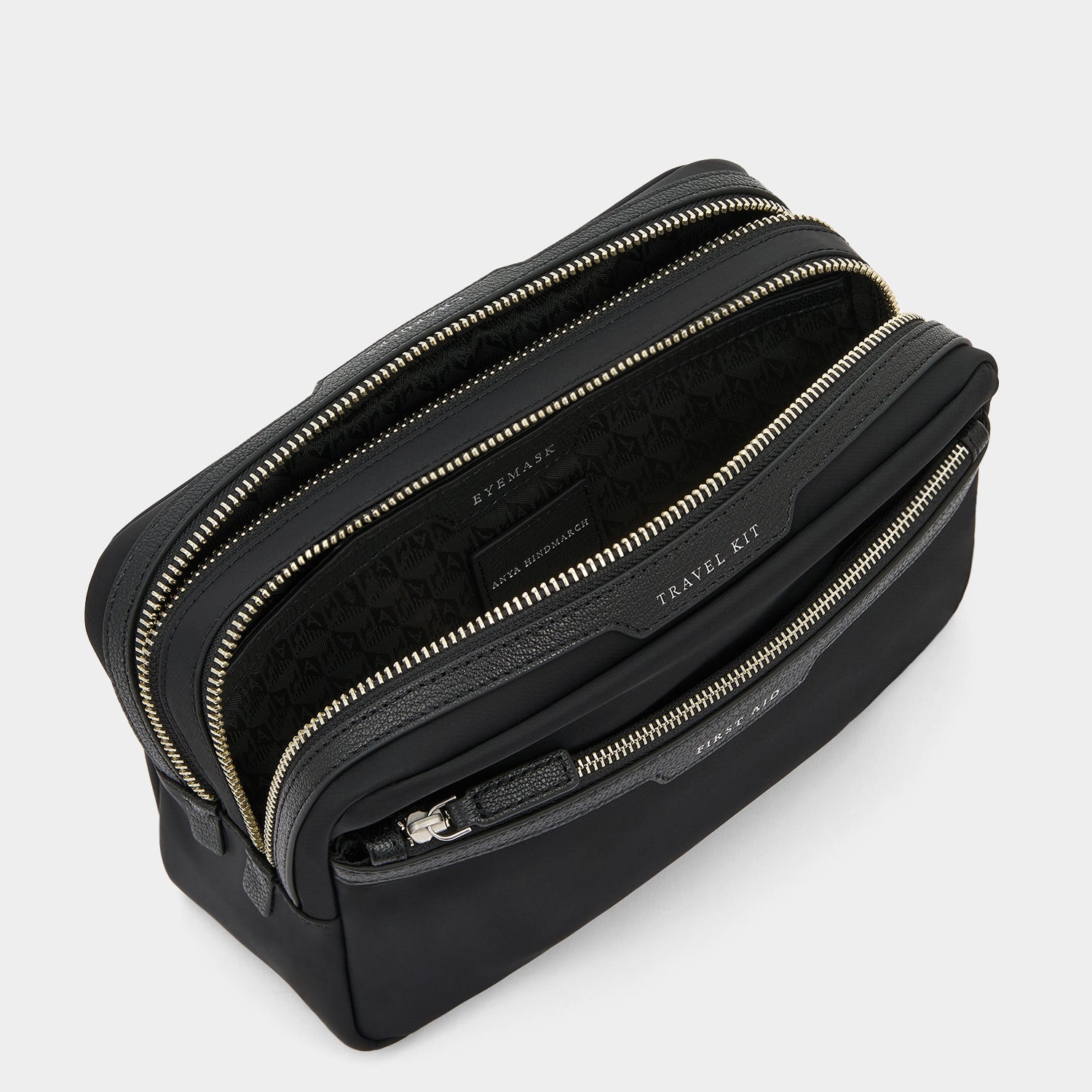 Travel Kit Pouch -

          
            Regenerated ECONYL® in Black -
          

          Anya Hindmarch UK
