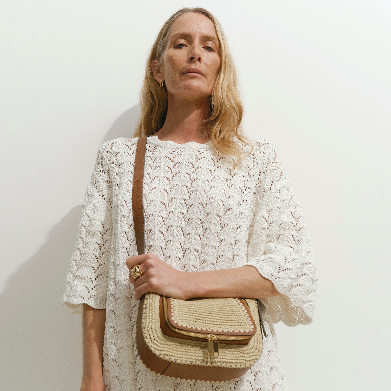 Vere Raffia Small Cross-body -

          
            Raffia in Natural -
          

          Anya Hindmarch UK
