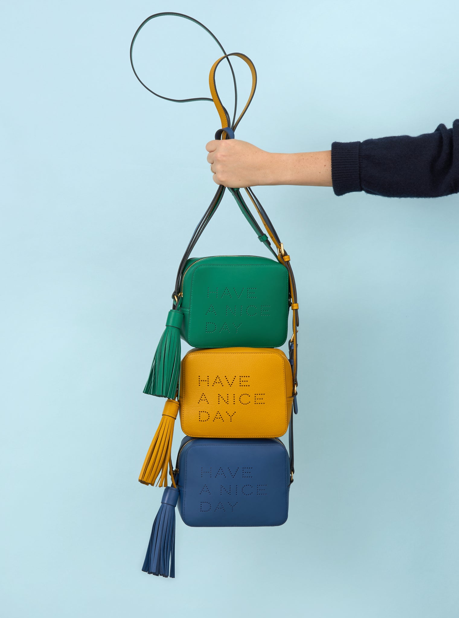 Have a Nice Day Cross-body -

          
            Smooth Leather in Emerald -
          

          Anya Hindmarch UK
