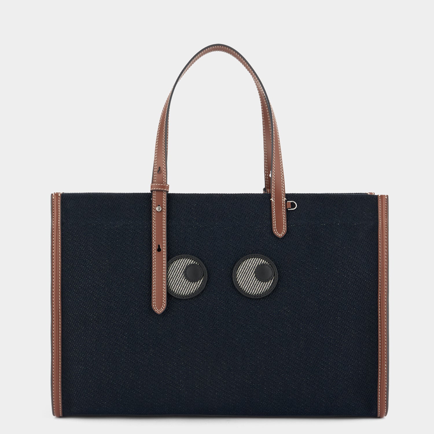 E/W Eyes Tote -

          
            Cotton Drill in Navy -
          

          Anya Hindmarch UK
