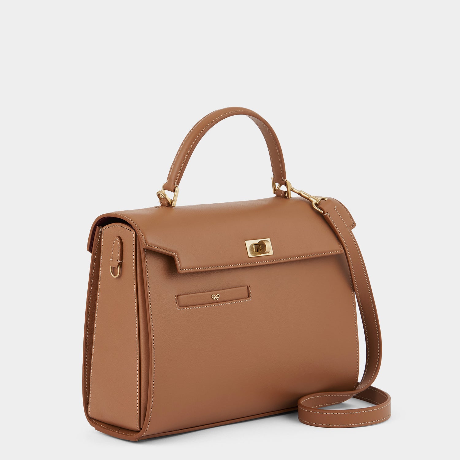 Mortimer Top Handle -

          
            Calf Leather in Pecan -
          

          Anya Hindmarch UK
