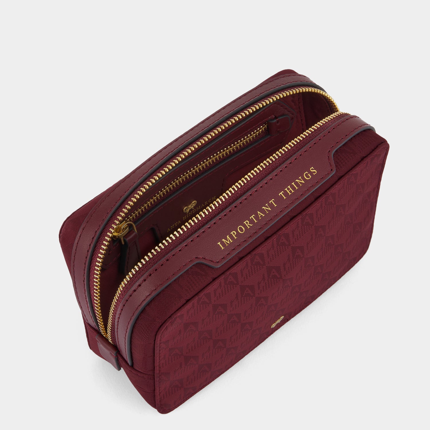 Logo Important Things Pouch -

          
            Jacquard Nylon in Medium Red -
          

          Anya Hindmarch UK
