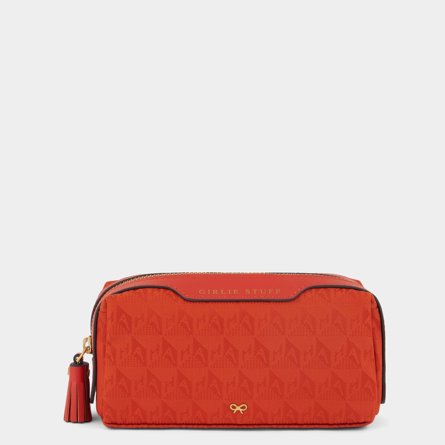 Logo Girlie Stuff Pouch -

          
            Jacquard Nylon in Burnt Sienna -
          

          Anya Hindmarch UK
