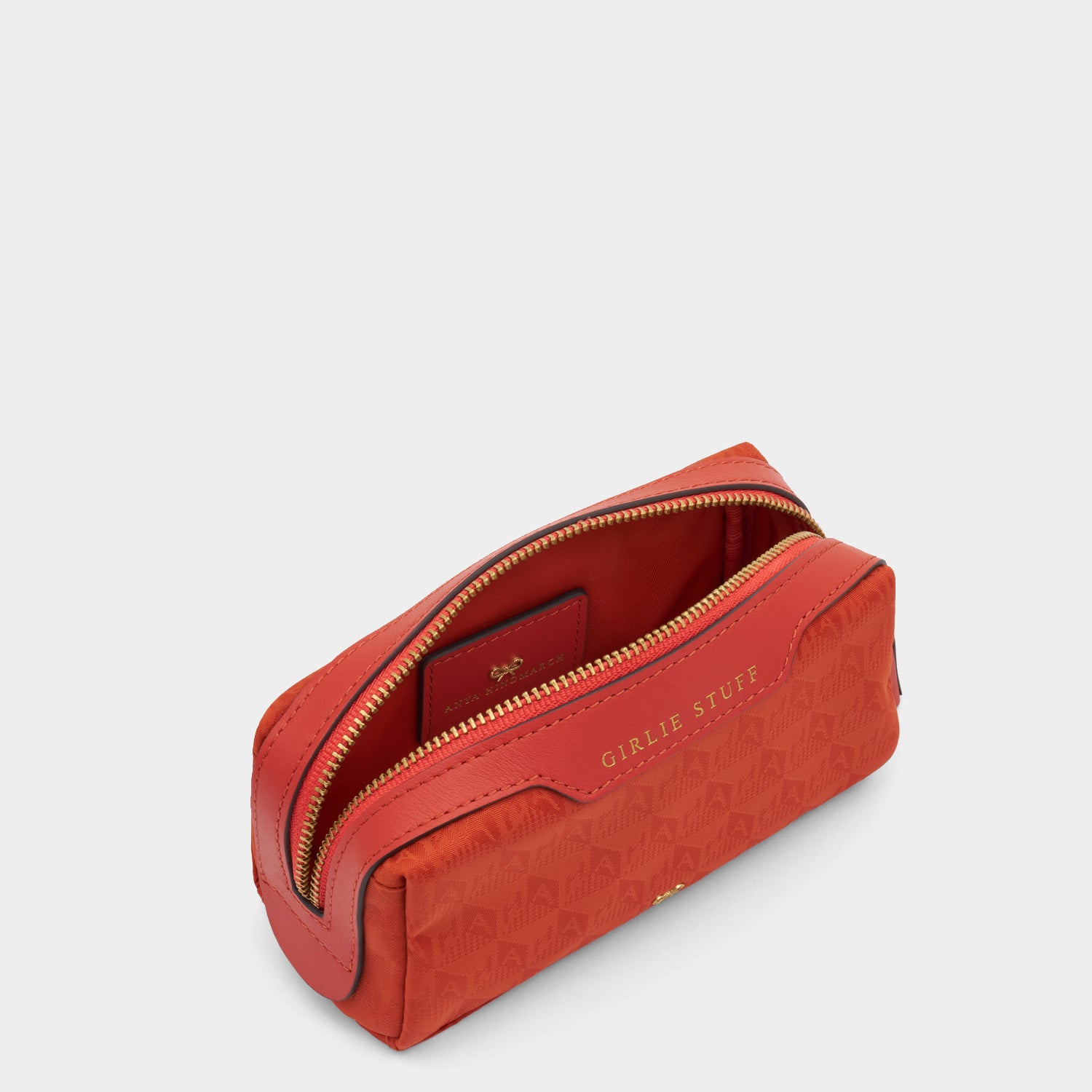 Logo Girlie Stuff Pouch -

          
            Jacquard Nylon in Burnt Sienna -
          

          Anya Hindmarch UK
