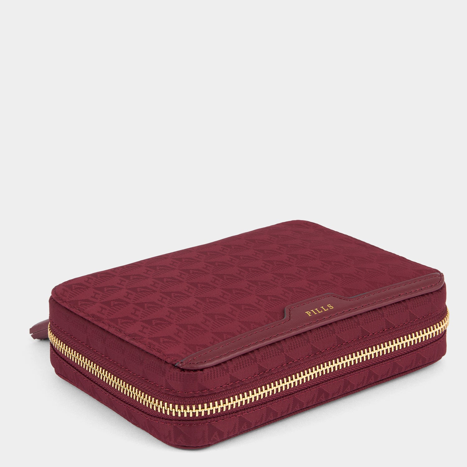 Logo Pills Box -

          
            Jacquard Nylon in Medium Red -
          

          Anya Hindmarch UK
