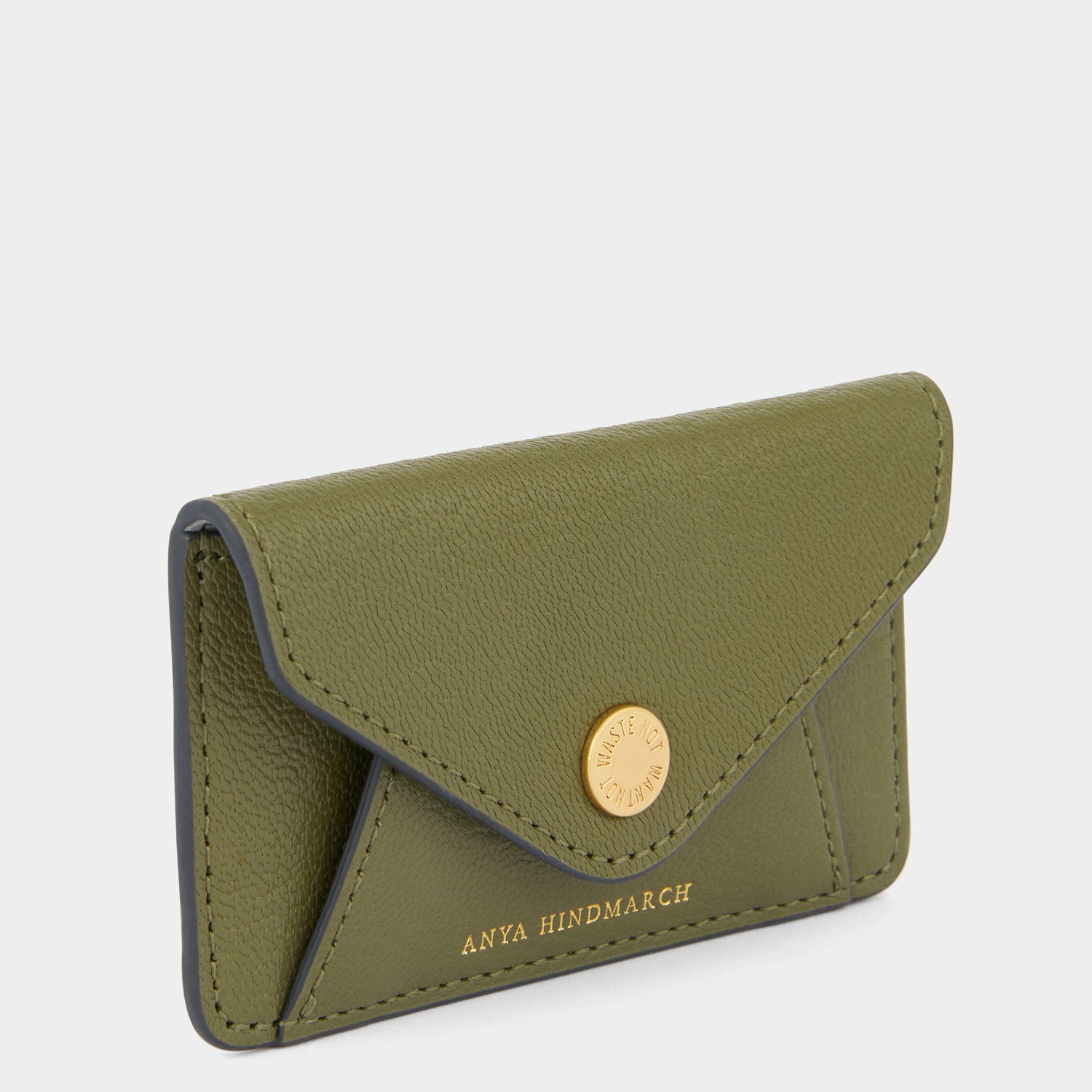 Envelope Purse Phone Sticker -

          
            Capra Leather in Light Olive -
          

          Anya Hindmarch UK
