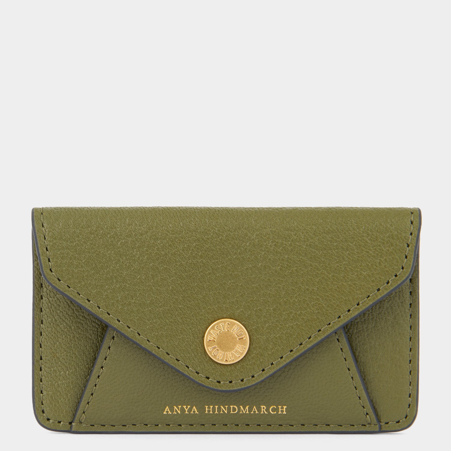 Envelope Purse Phone Sticker -

          
            Capra Leather in Light Olive -
          

          Anya Hindmarch UK
