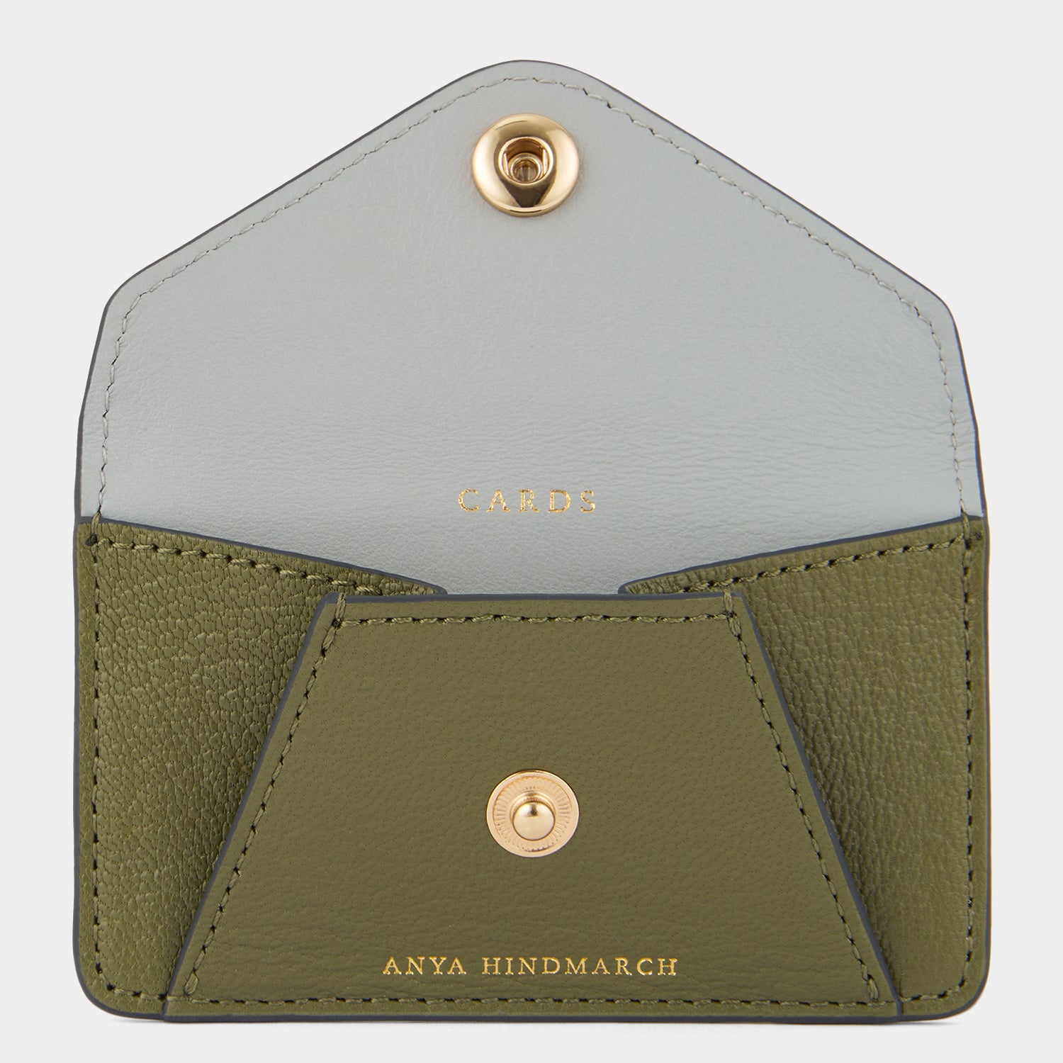 Envelope Purse Phone Sticker -

          
            Capra Leather in Light Olive -
          

          Anya Hindmarch UK
