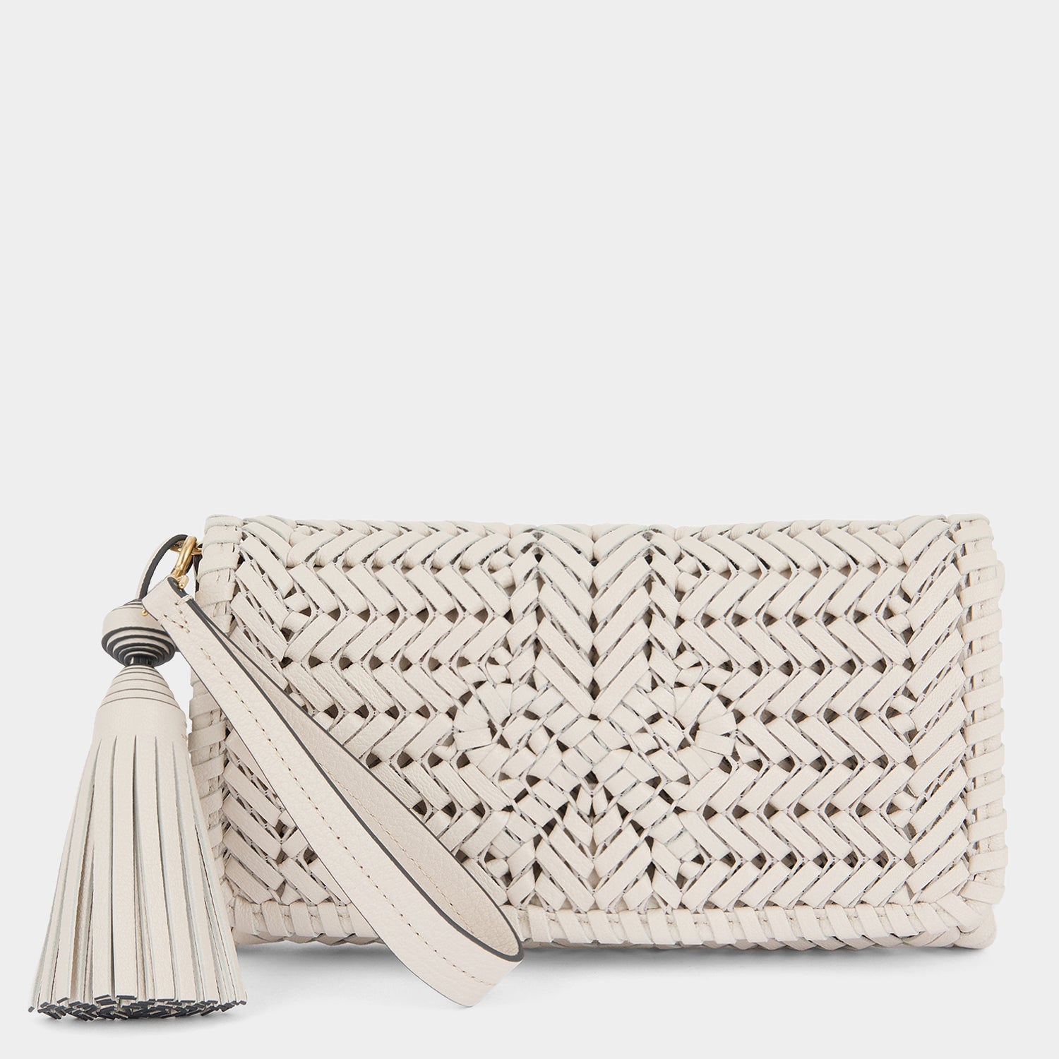 Neeson Tassel Clutch -

          
            Capra Leather in Chalk -
          

          Anya Hindmarch UK
