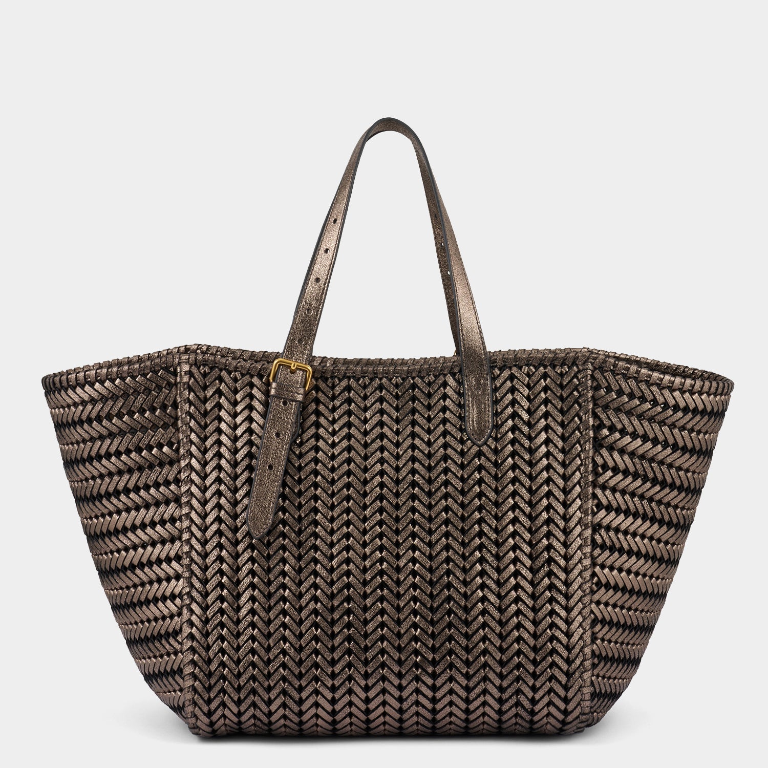 Neeson Square Tote -

          
            Capra Leather in Smog -
          

          Anya Hindmarch UK
