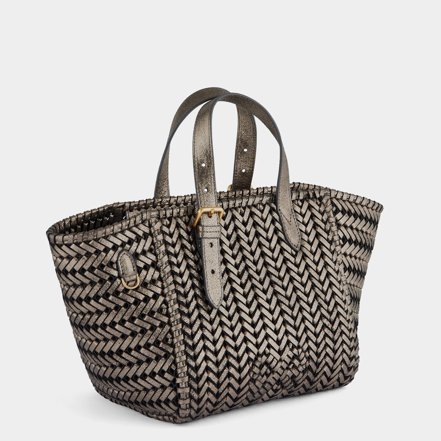 Neeson Small Square Tote -

          
            Capra Leather in Smog -
          

          Anya Hindmarch UK
