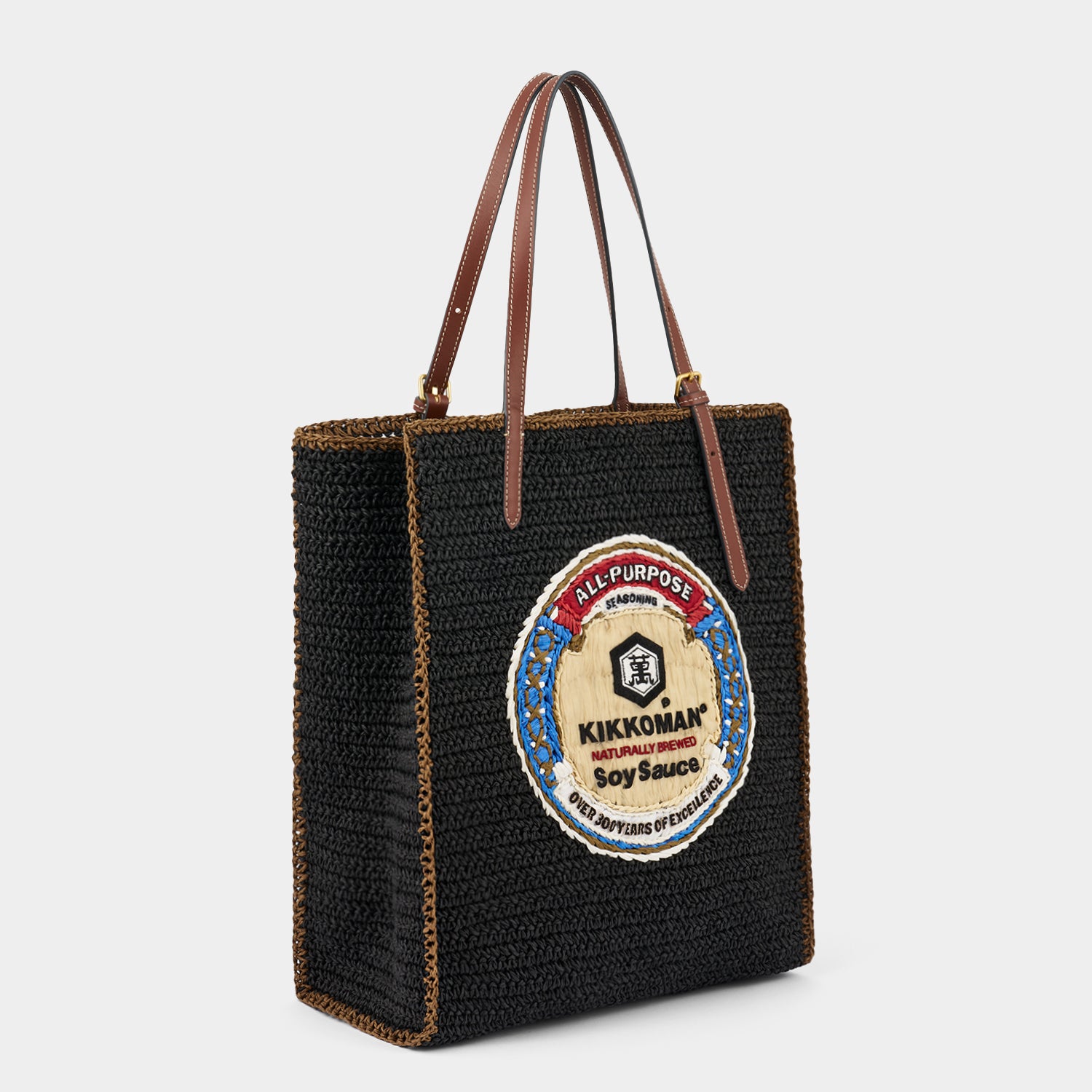 Anya Brands Kikkoman Raffia Tote -

          
            Paper Raffia in Black -
          

          Anya Hindmarch UK
