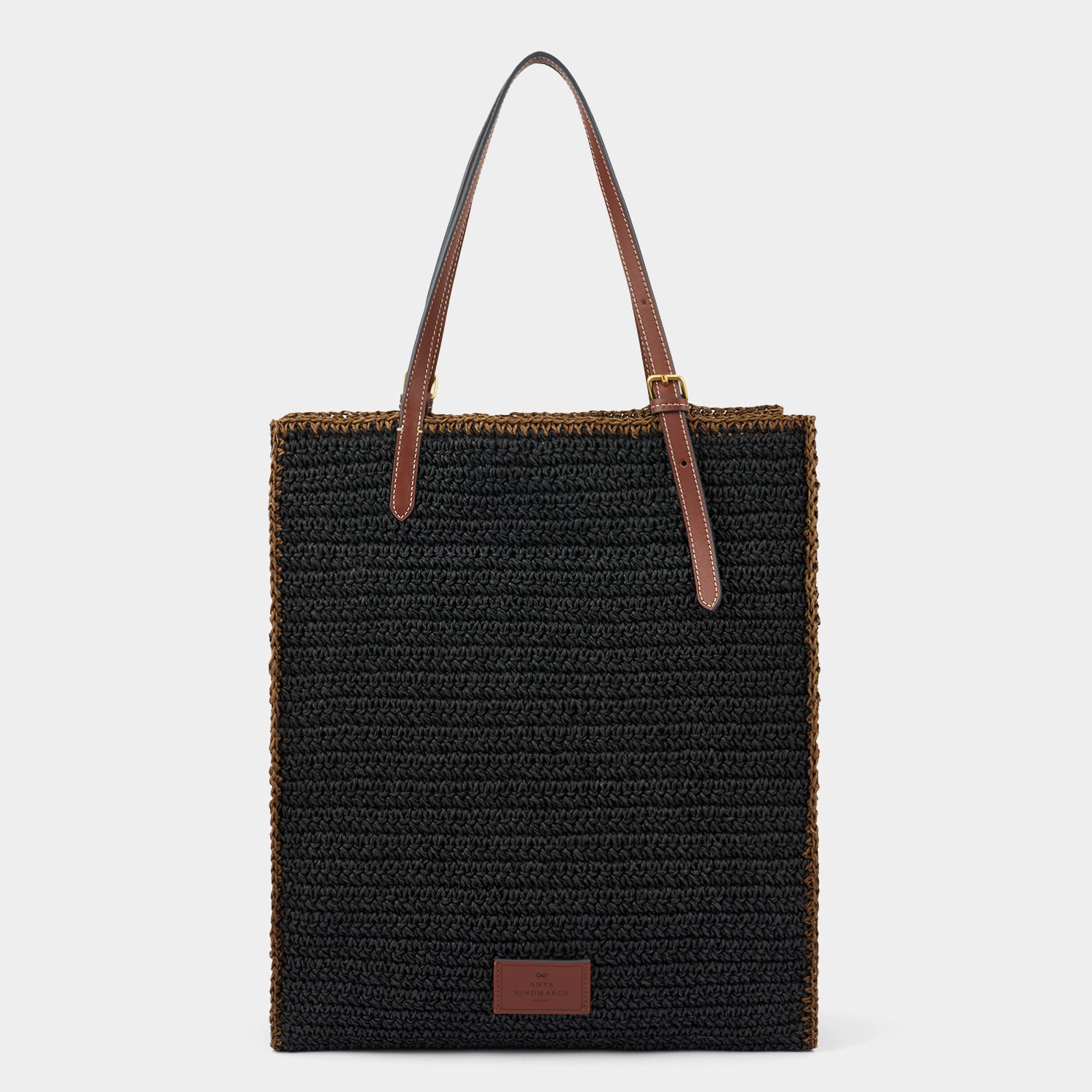 Anya Brands Kikkoman Raffia Tote -

          
            Paper Raffia in Black -
          

          Anya Hindmarch UK
