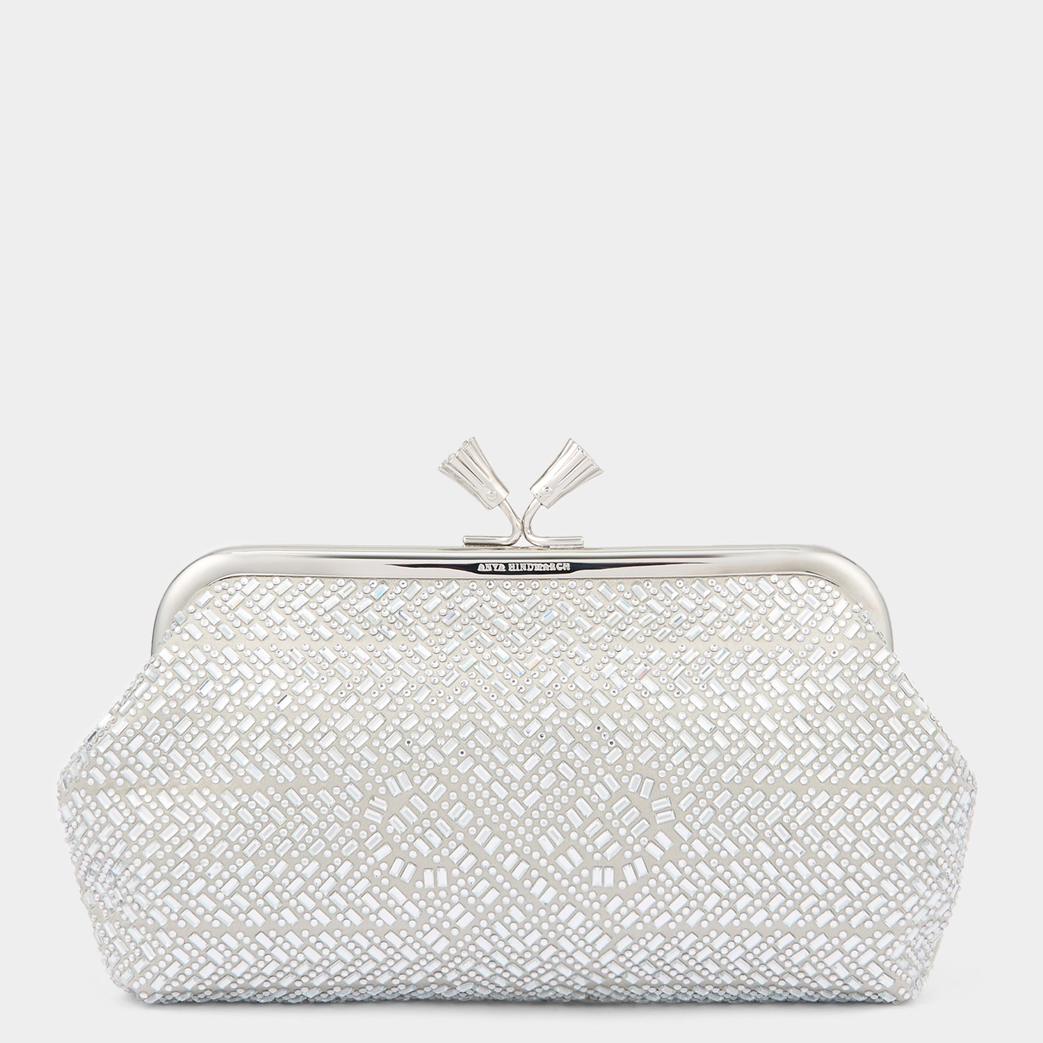 Maud Neeson Crystal Tassel Clutch -

          
            Crystals in Silver -
          

          Anya Hindmarch UK
