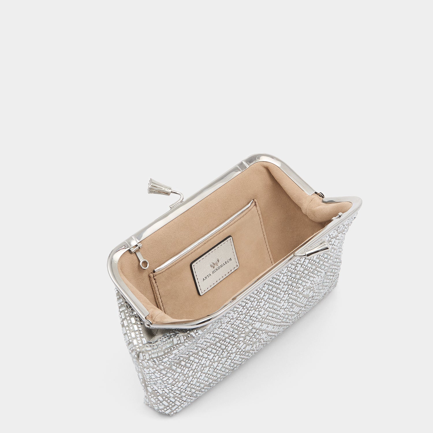 Maud Neeson Crystal Tassel Clutch -

          
            Crystals in Silver -
          

          Anya Hindmarch UK
