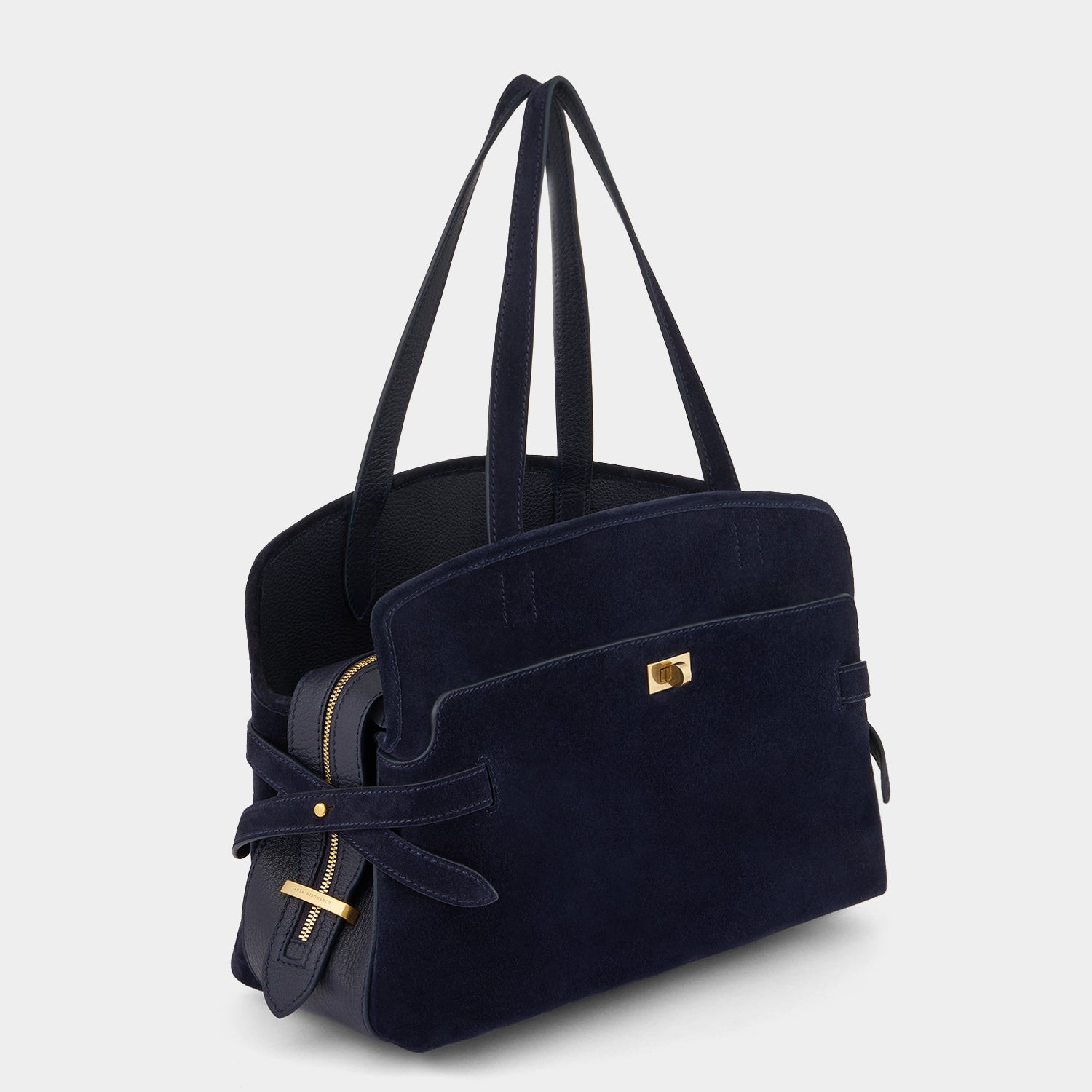 Wilson Shoulder Bag -

          
            Suede in Marine -
          

          Anya Hindmarch UK
