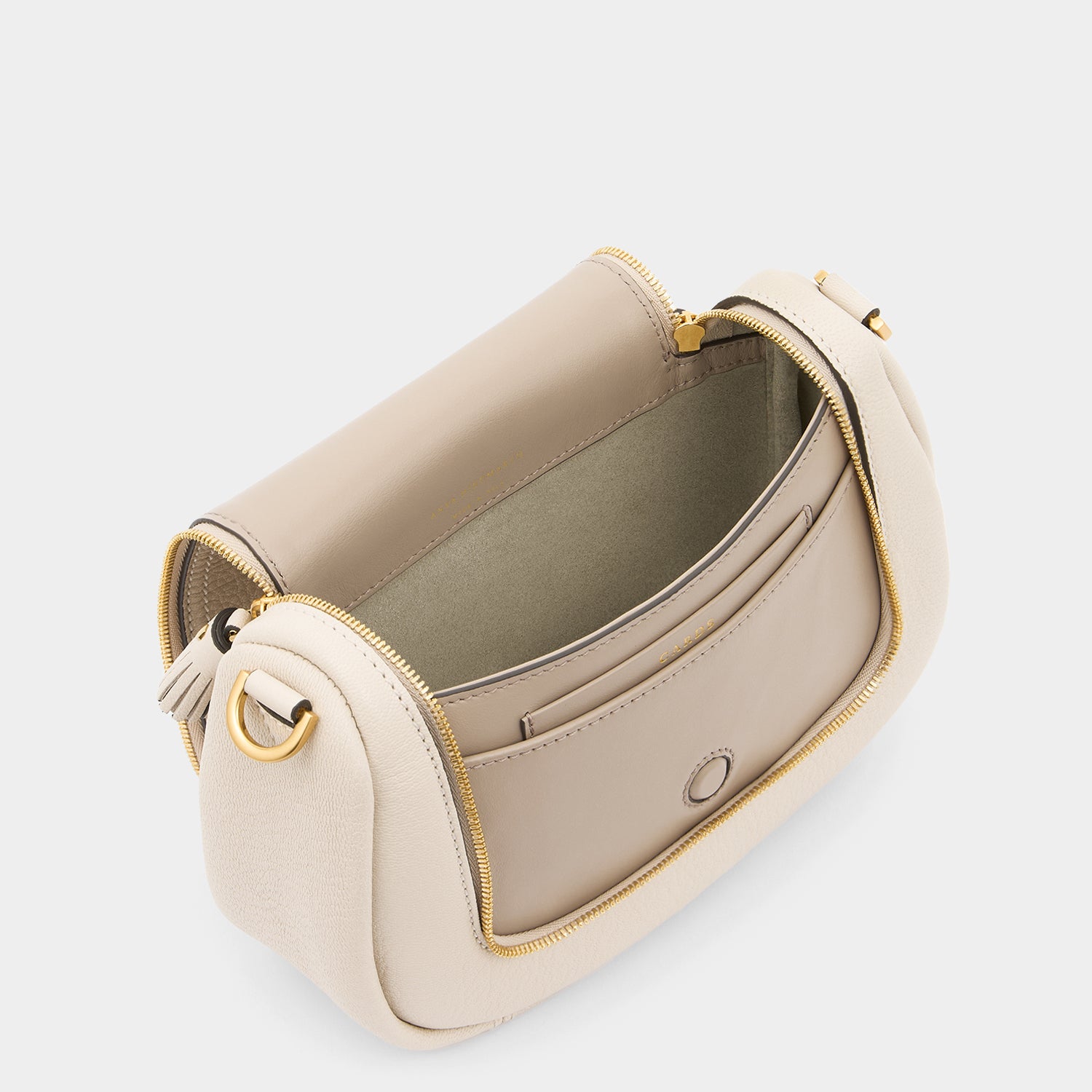 Vere Small Soft Satchel Cross-body -

          
            Grain Leather in Chalk -
          

          Anya Hindmarch UK
