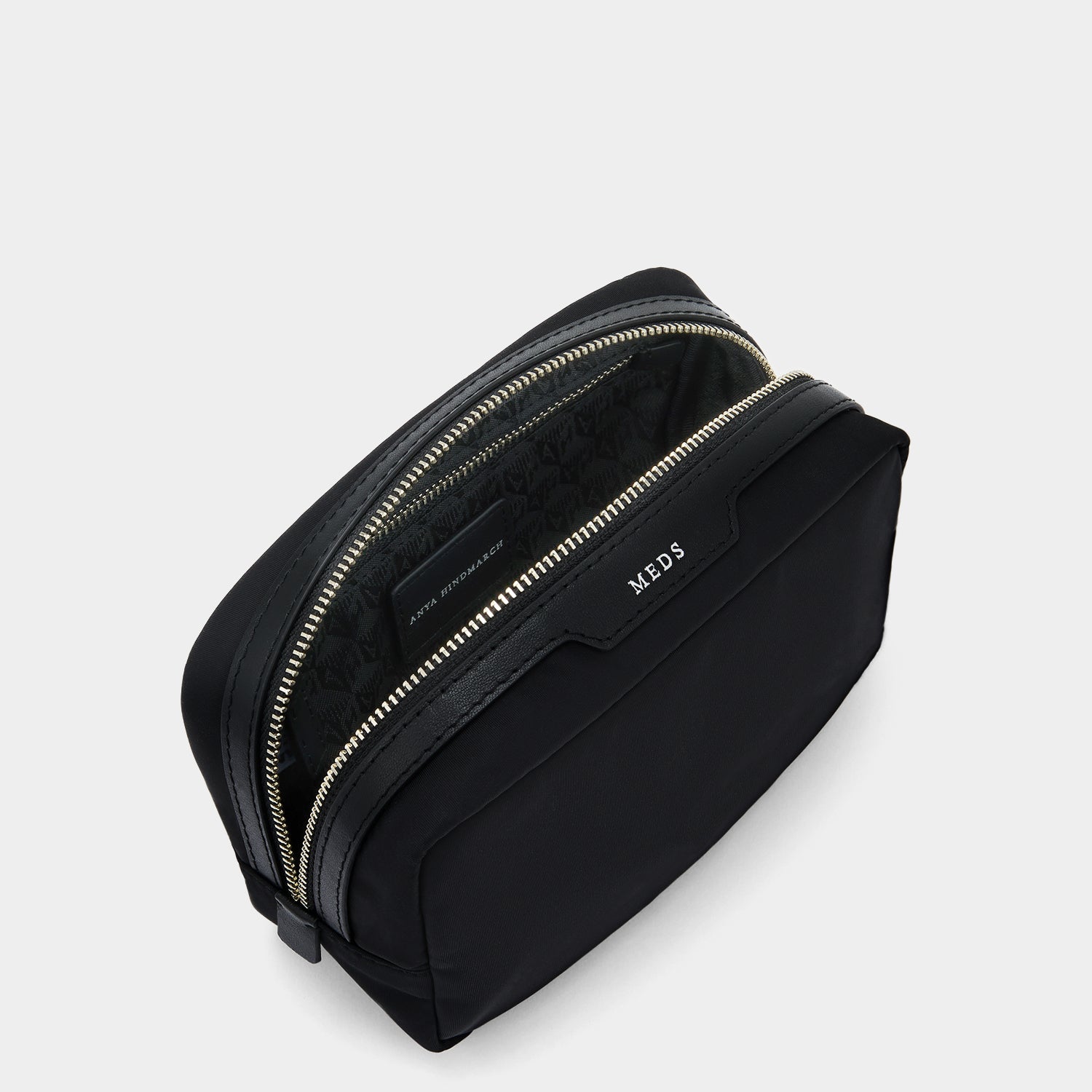 Meds Travel Pouch -

          
            Regenerated ECONYL® in Black -
          

          Anya Hindmarch UK
