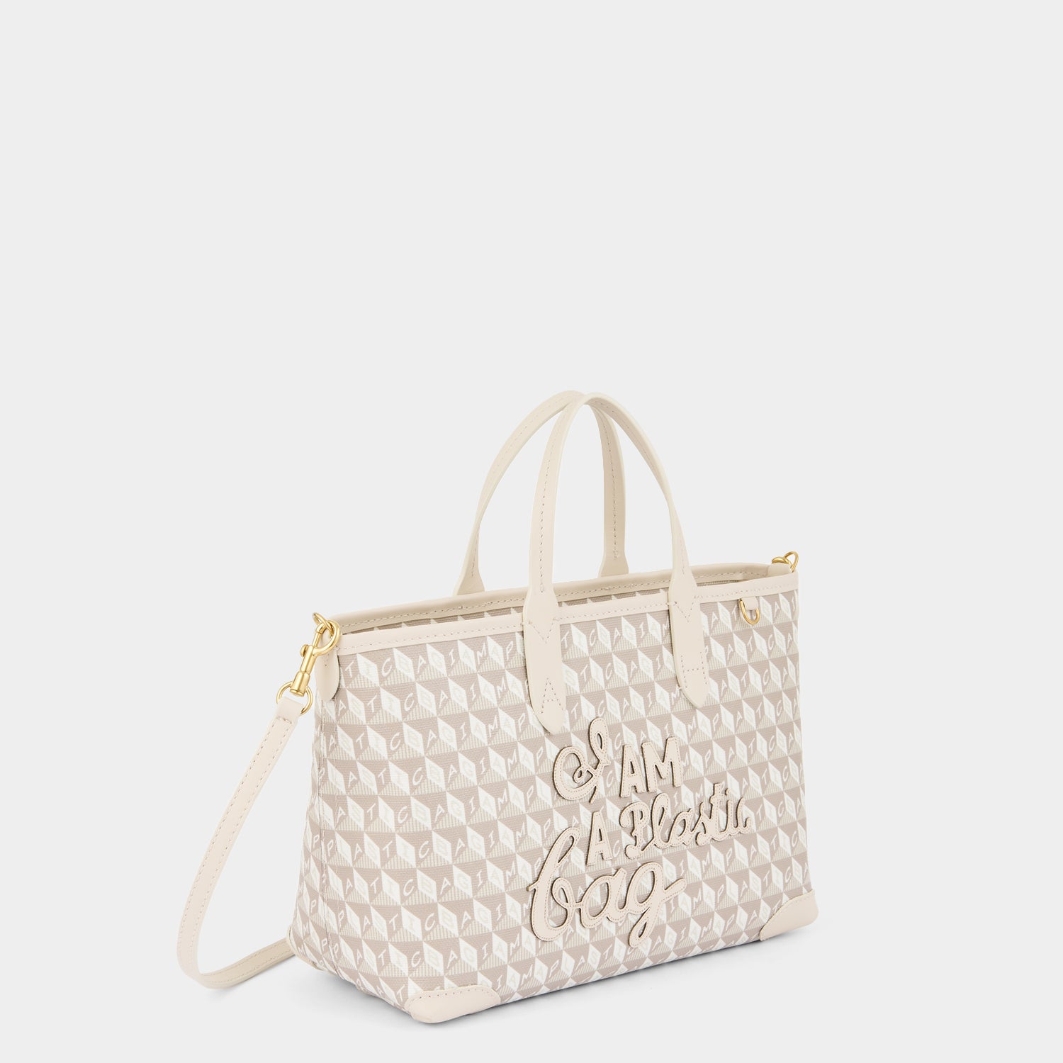 I Am A Plastic Bag XS Zipped Motif Cross-body Tote -

          
            Recycled Canvas in Chalk -
          

          Anya Hindmarch UK
