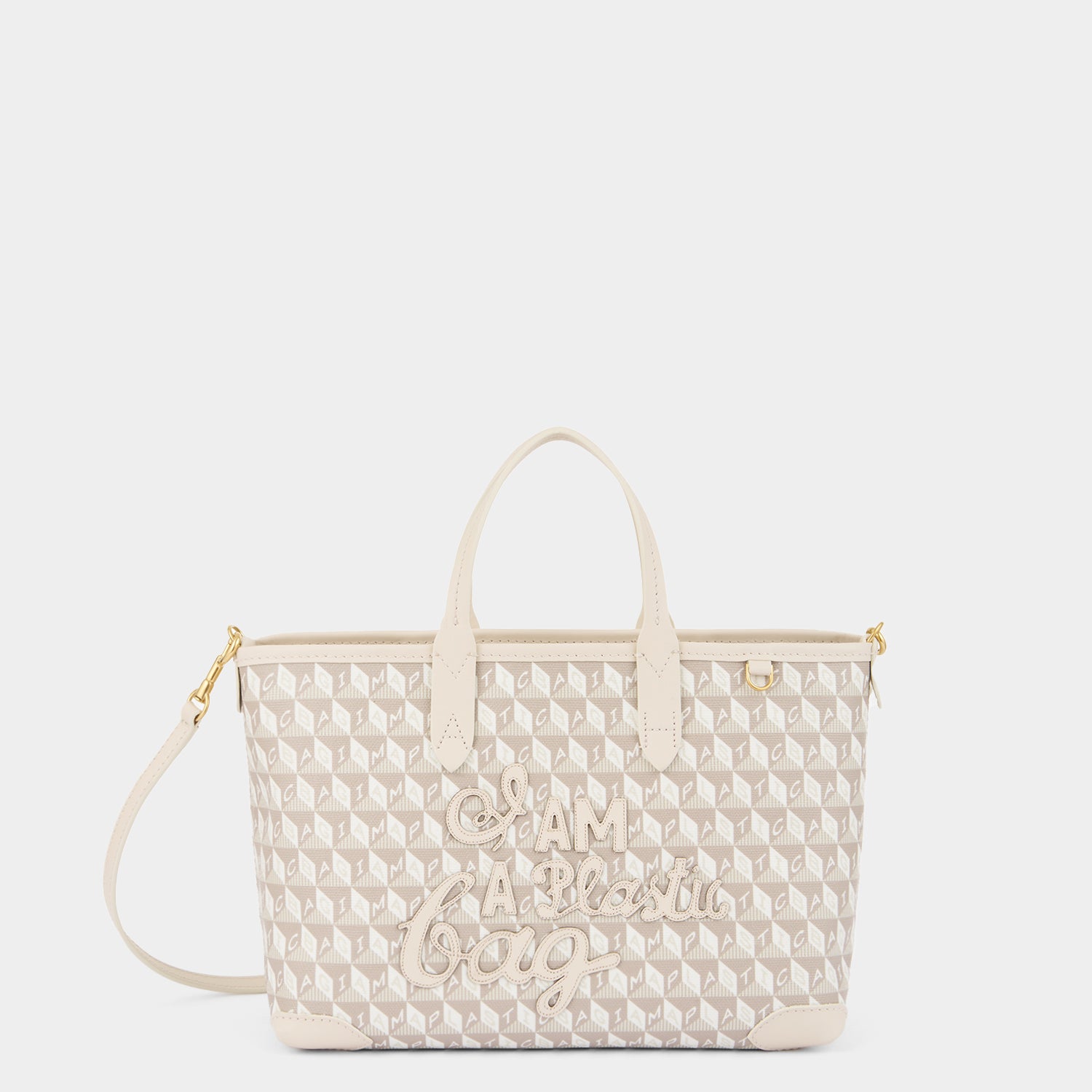 I Am A Plastic Bag XS Zipped Motif Cross-body Tote -

          
            Recycled Canvas in Chalk -
          

          Anya Hindmarch UK
