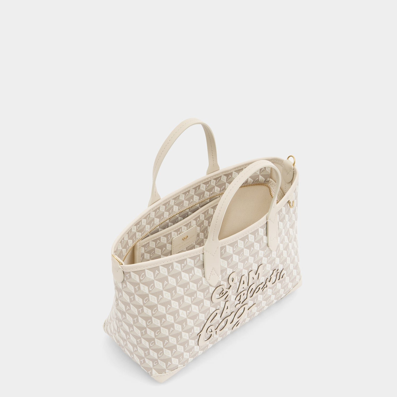 I Am A Plastic Bag XS Zipped Motif Cross-body Tote -

          
            Recycled Canvas in Chalk -
          

          Anya Hindmarch UK
