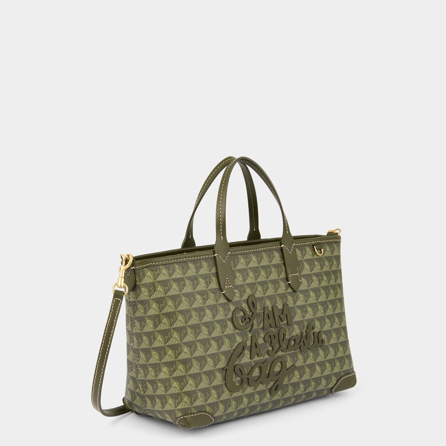 I Am A Plastic Bag XS Zipped Motif Cross-body Tote -

          
            Recycled Canvas in Fern -
          

          Anya Hindmarch UK
