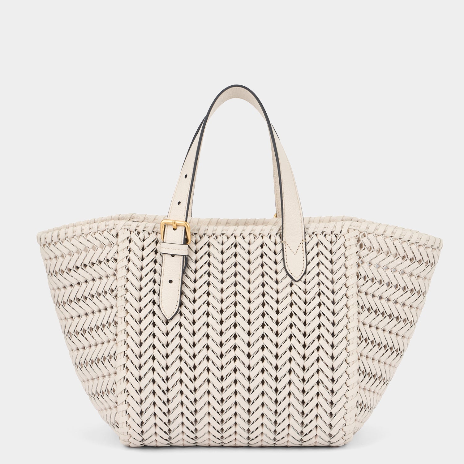 Neeson Small Square Tote -

          
            Capra Leather in Chalk -
          

          Anya Hindmarch UK
