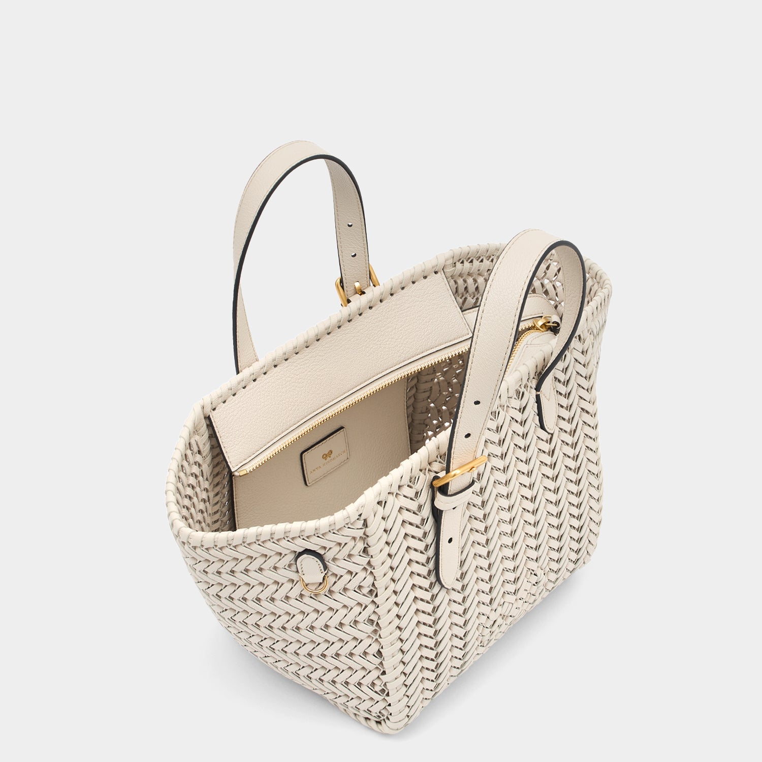 Neeson Small Square Tote -

          
            Capra Leather in Chalk -
          

          Anya Hindmarch UK
