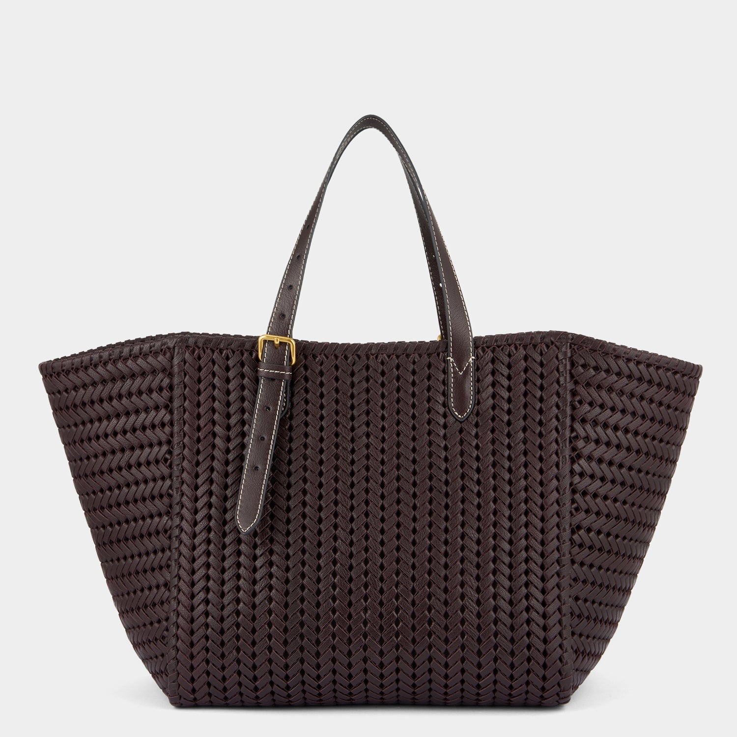 Neeson Square Tote -

          
            Capra Leather in Grape -
          

          Anya Hindmarch UK
