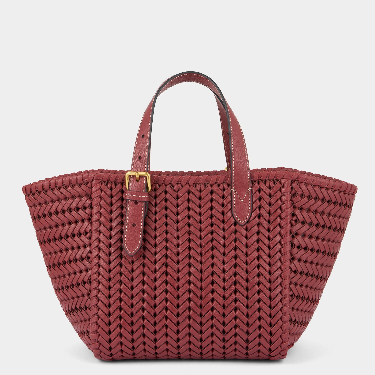 Neeson Small Square Tote -

          
            Capra Leather in Damson -
          

          Anya Hindmarch UK
