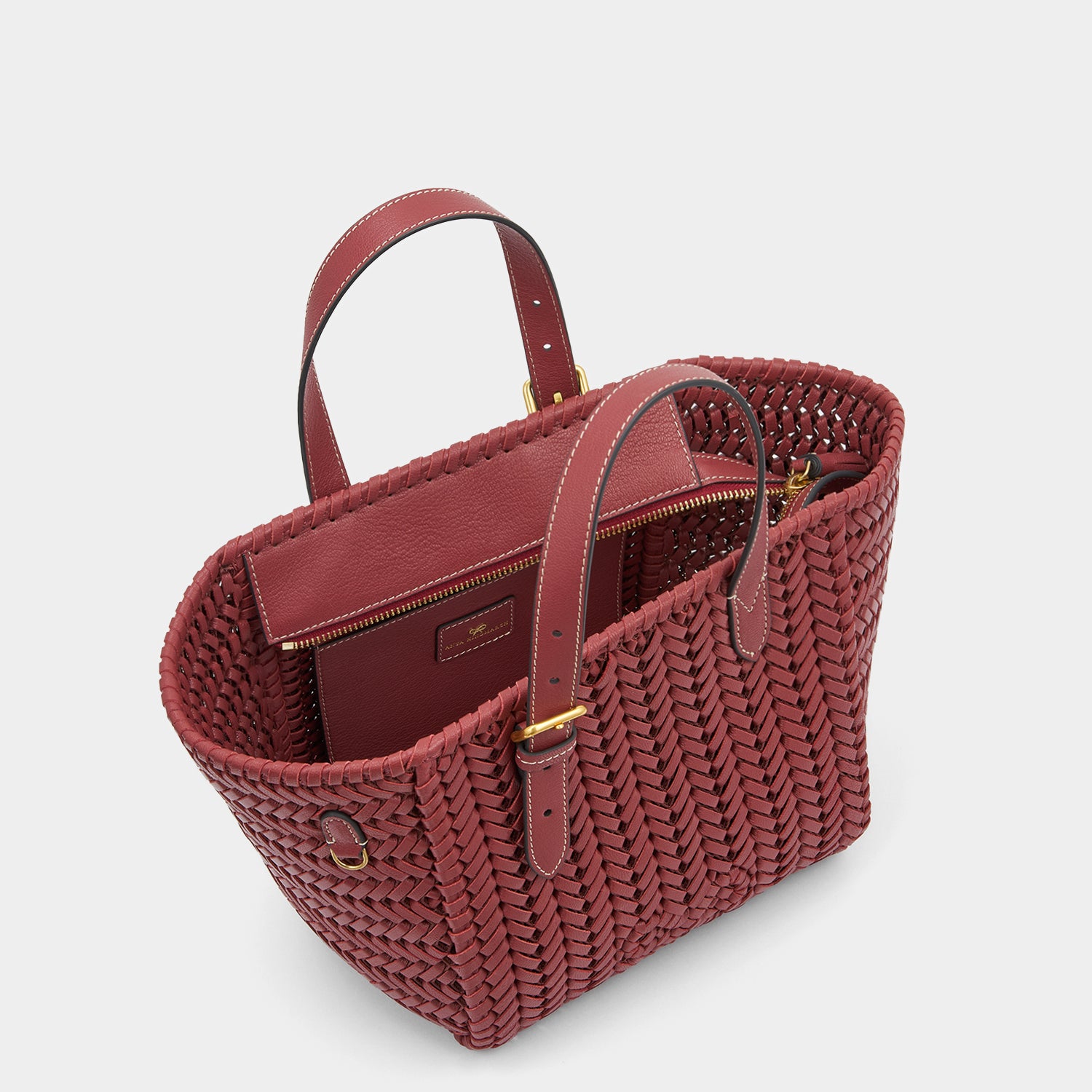 Neeson Small Square Tote -

          
            Capra Leather in Damson -
          

          Anya Hindmarch UK
