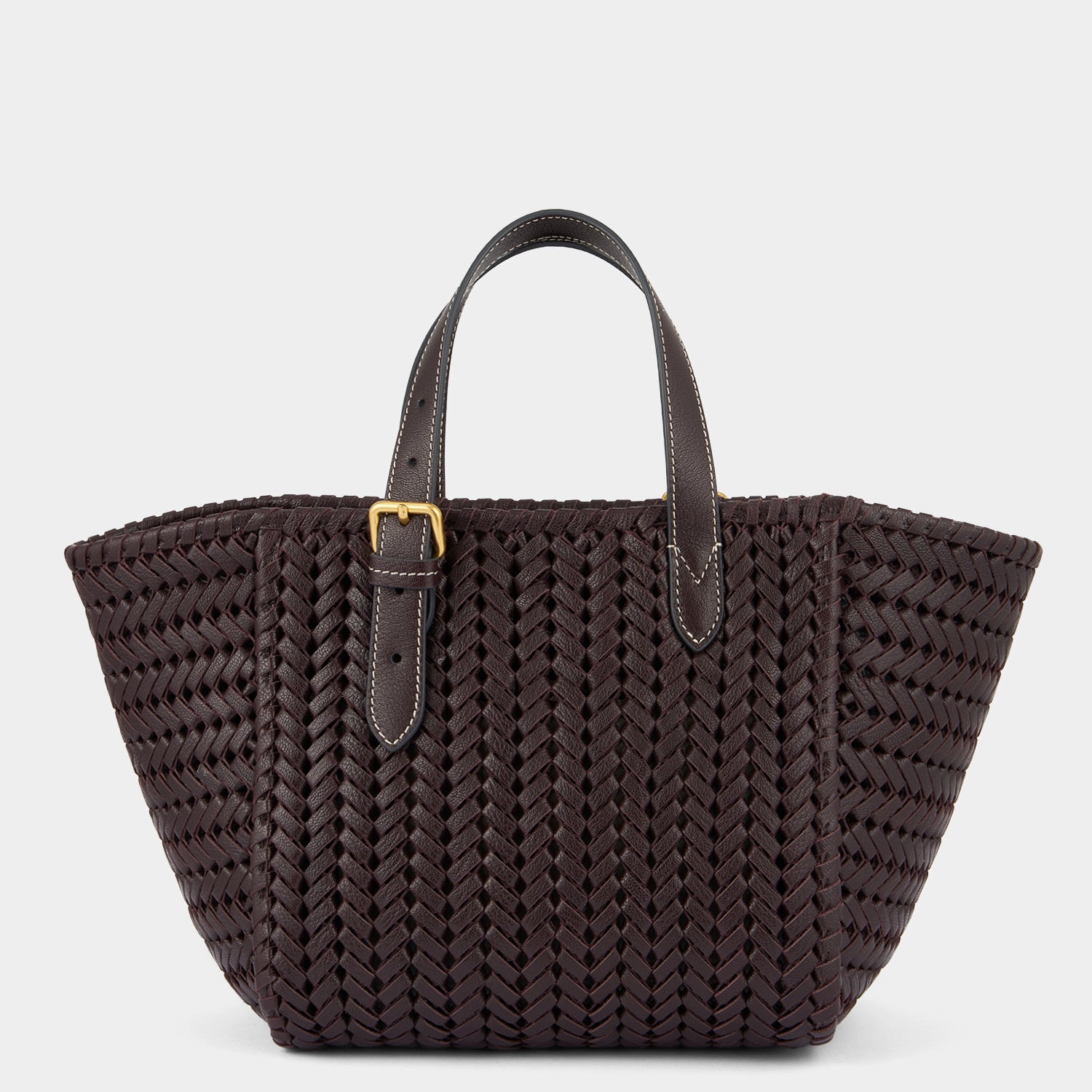 Neeson Small Square Tote -

          
            Capra Leather in Grape -
          

          Anya Hindmarch UK
