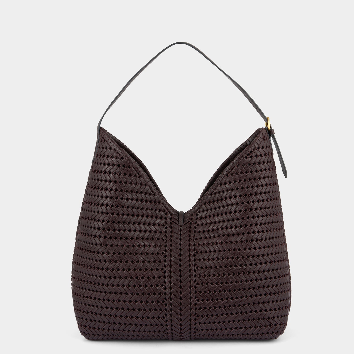 Neeson Tassel Hobo Bag -

          
            Capra Leather in Grape -
          

          Anya Hindmarch UK
