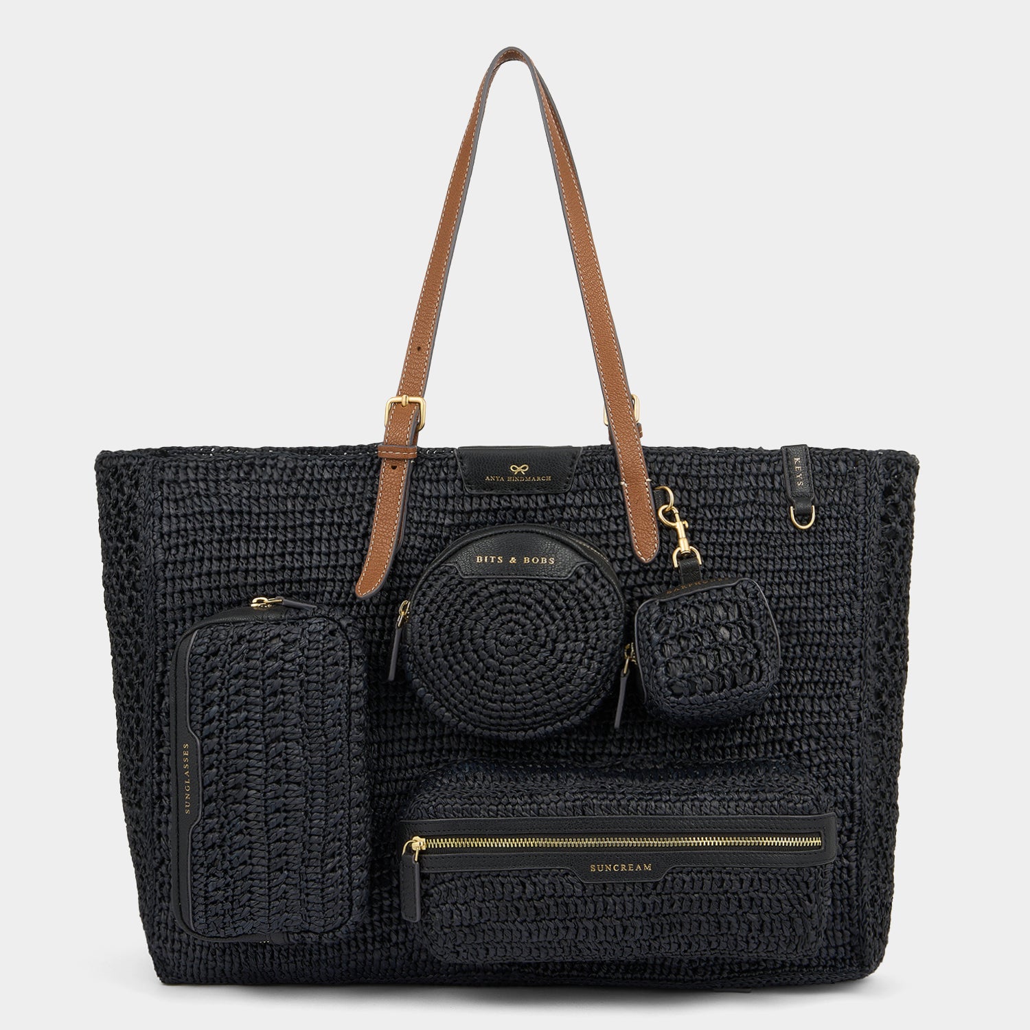 E/W Raffia Holiday Tote