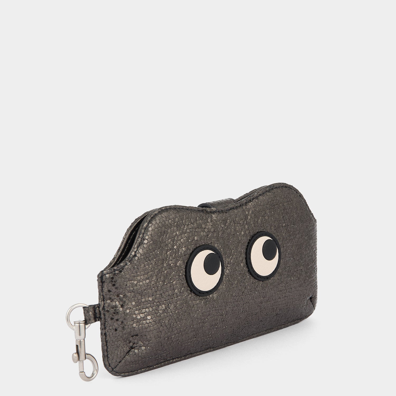 Eyes Glasses Pouch -

          
            Metallic Leather in Antracite -
          

          Anya Hindmarch UK
