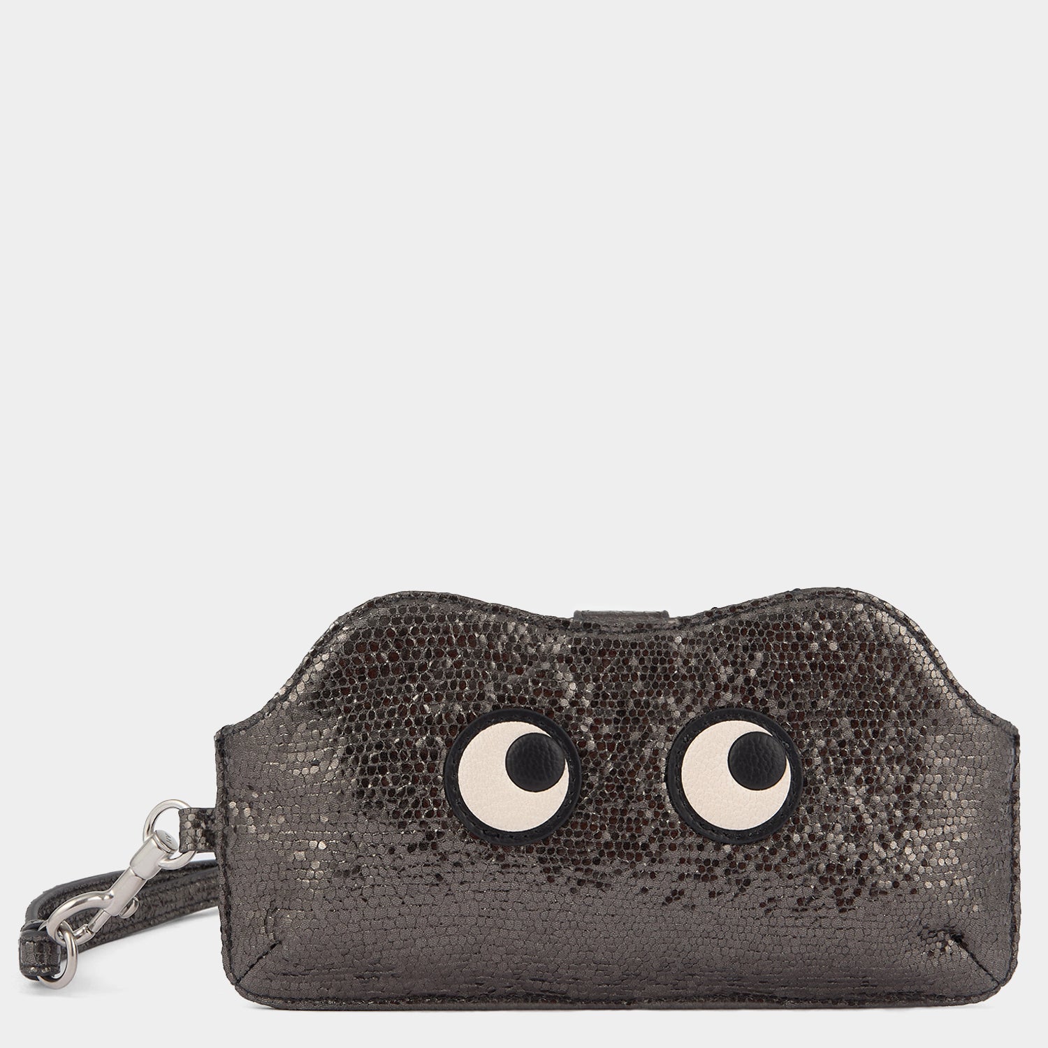 Eyes Glasses Pouch -

          
            Metallic Leather in Antracite -
          

          Anya Hindmarch UK
