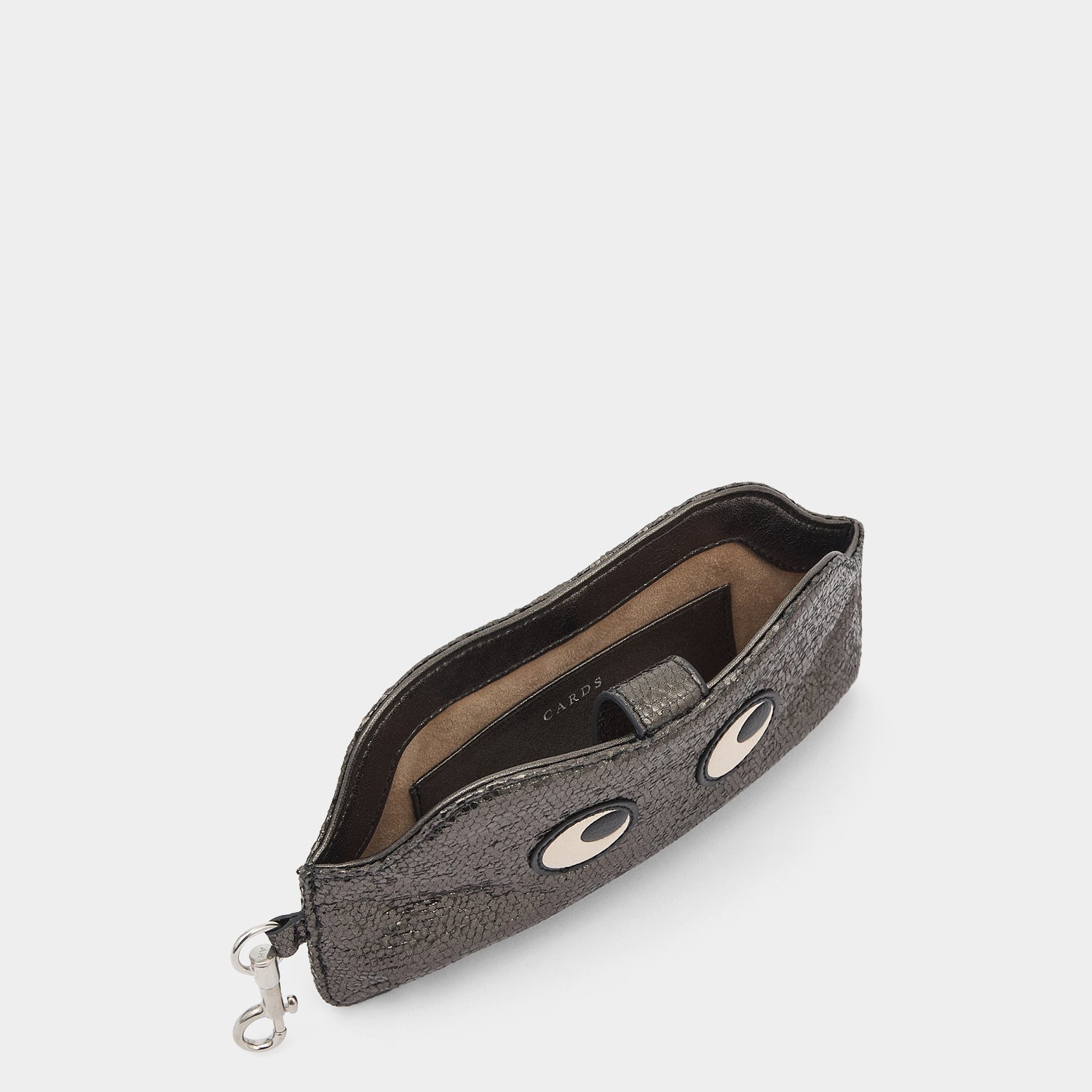 Eyes Glasses Pouch -

          
            Metallic Leather in Antracite -
          

          Anya Hindmarch UK
