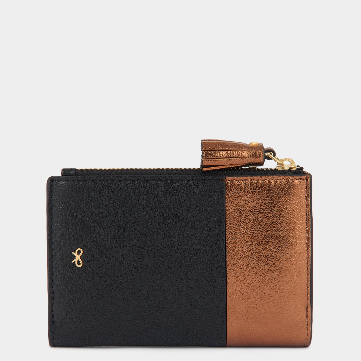 Anya Brands Duracell Folding Wallet -

          
            Capra Leather in Black/Gold -
          

          Anya Hindmarch UK
