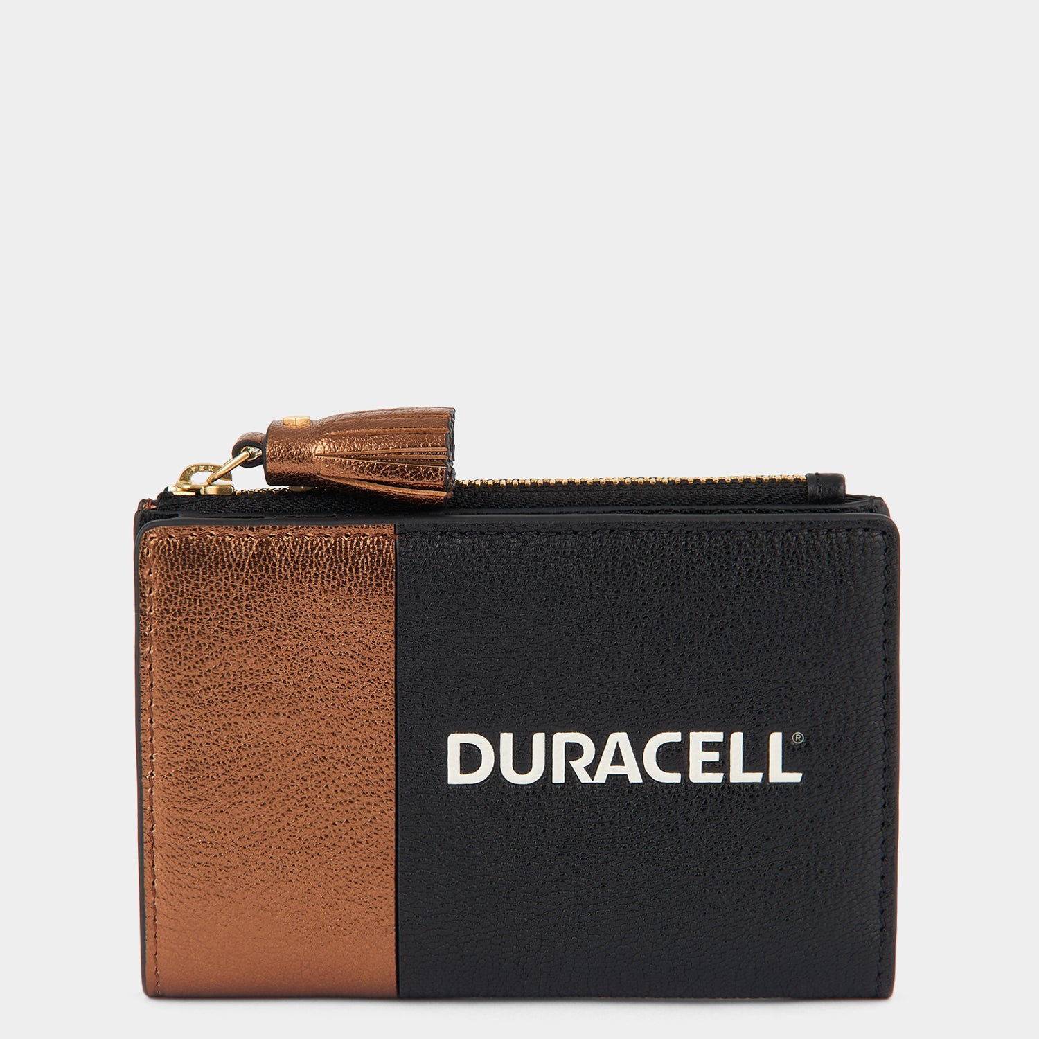 Anya Brands Duracell Folding Wallet -

          
            Capra Leather in Black/Gold -
          

          Anya Hindmarch UK
