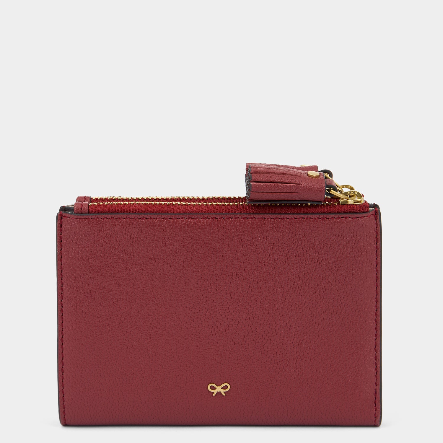 Peeping Eyes Small Double Zip Wallet -

          
            Capra Leather Damson -
          

          Anya Hindmarch UK
