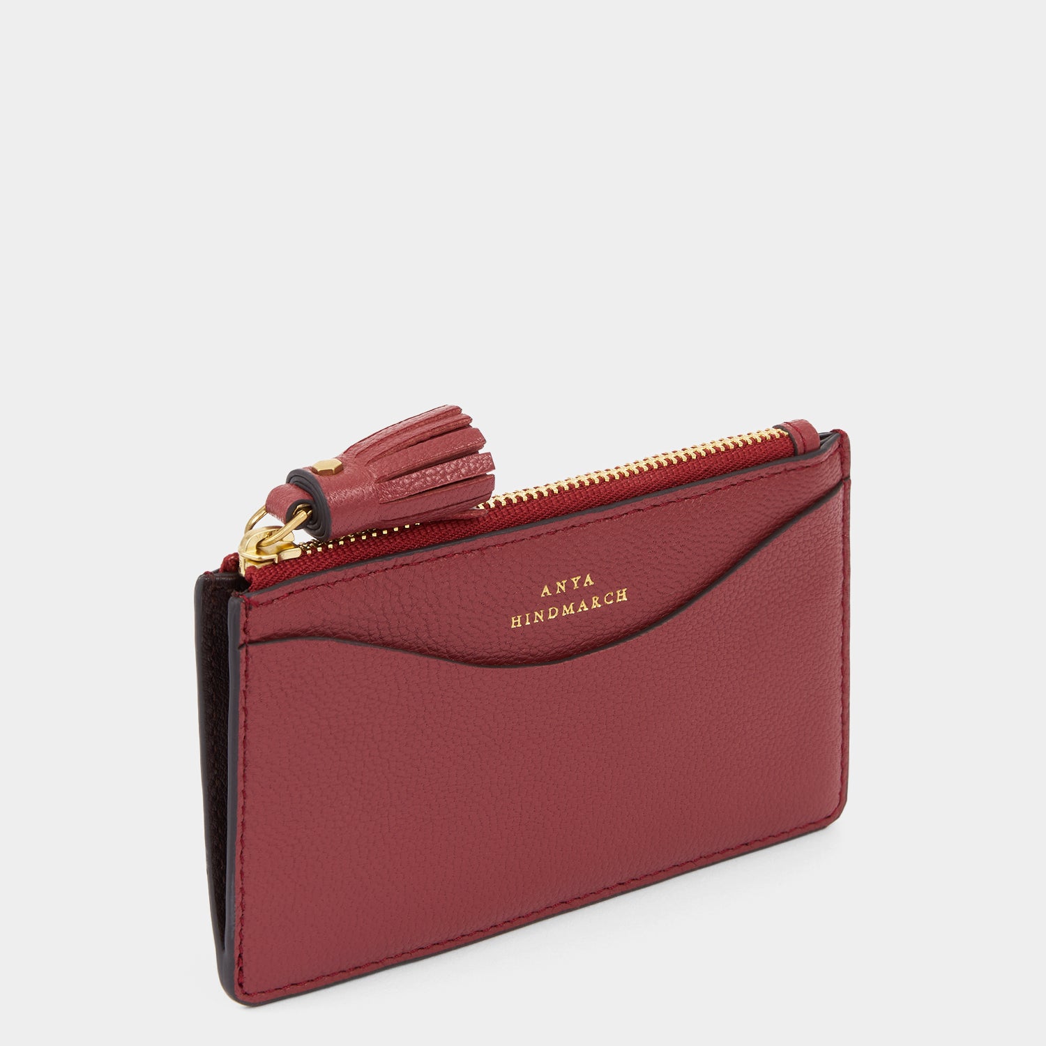 Peeping Eyes Zip Card Case -

          
            Capra Leather in Damson -
          

          Anya Hindmarch UK
