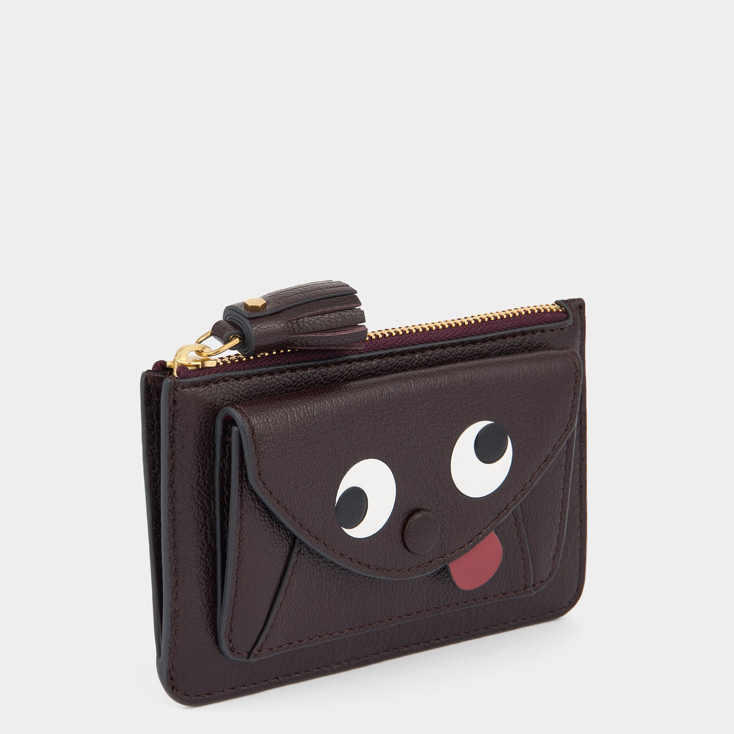 Zany Envelope Zip Card Case -

          
            Capra Leather in Grape -
          

          Anya Hindmarch UK
