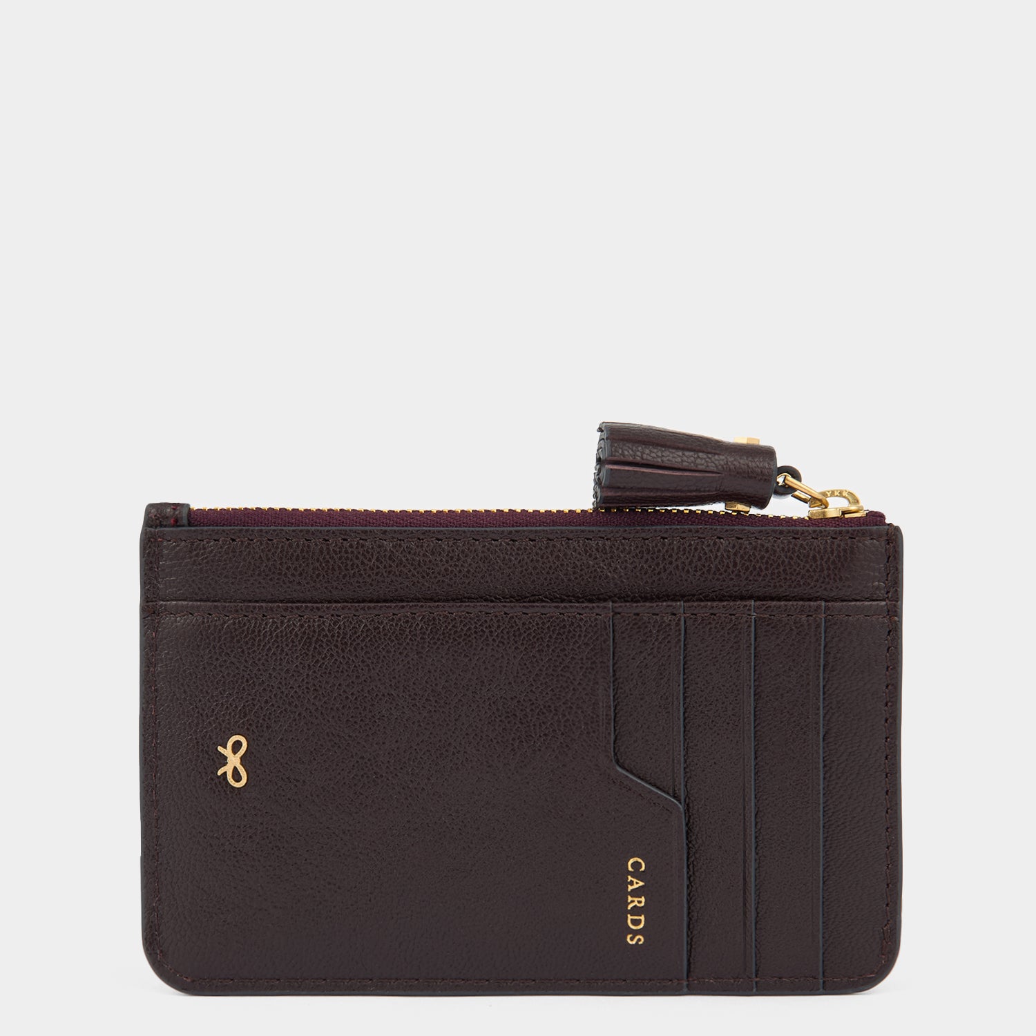 Zany Envelope Zip Card Case -

          
            Capra Leather in Grape -
          

          Anya Hindmarch UK
