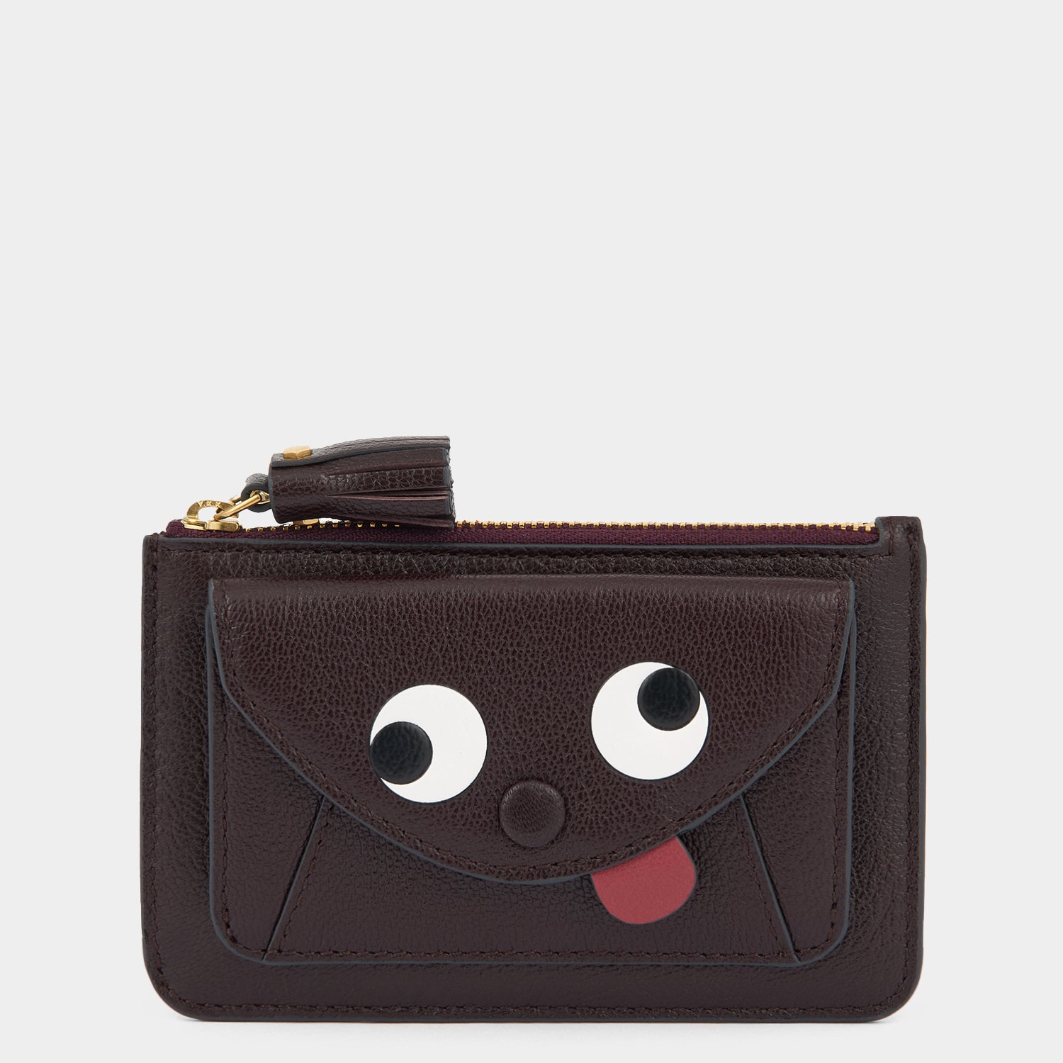 Zany Envelope Zip Card Case -

          
            Capra Leather in Grape -
          

          Anya Hindmarch UK
