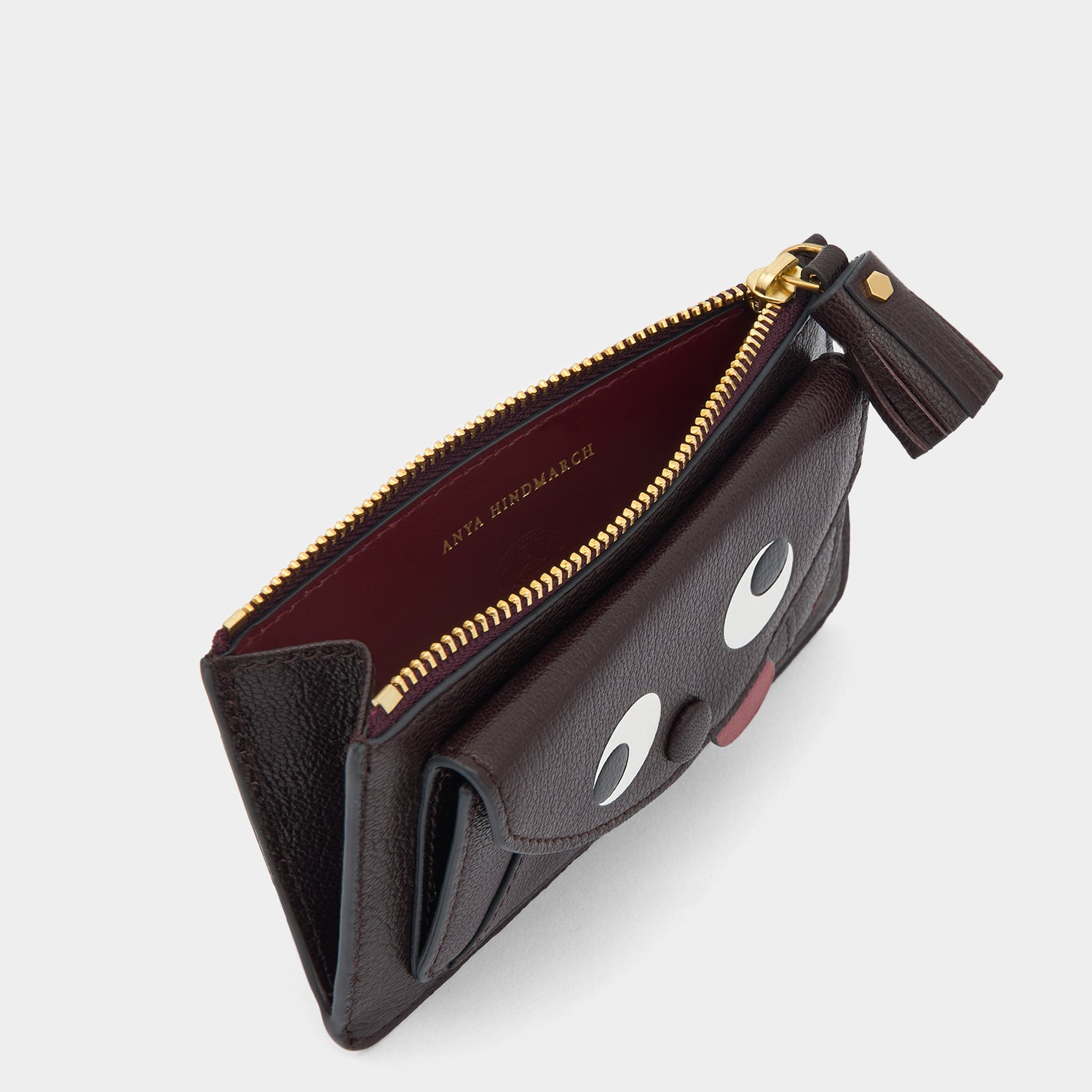 Zany Envelope Zip Card Case -

          
            Capra Leather in Grape -
          

          Anya Hindmarch UK
